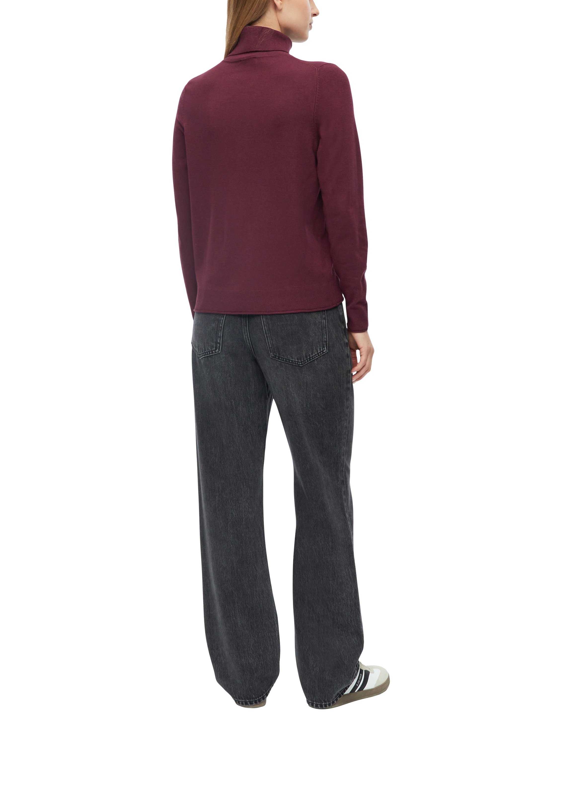s.Oliver Rollkragenpullover mit Viskose / Feinstrick