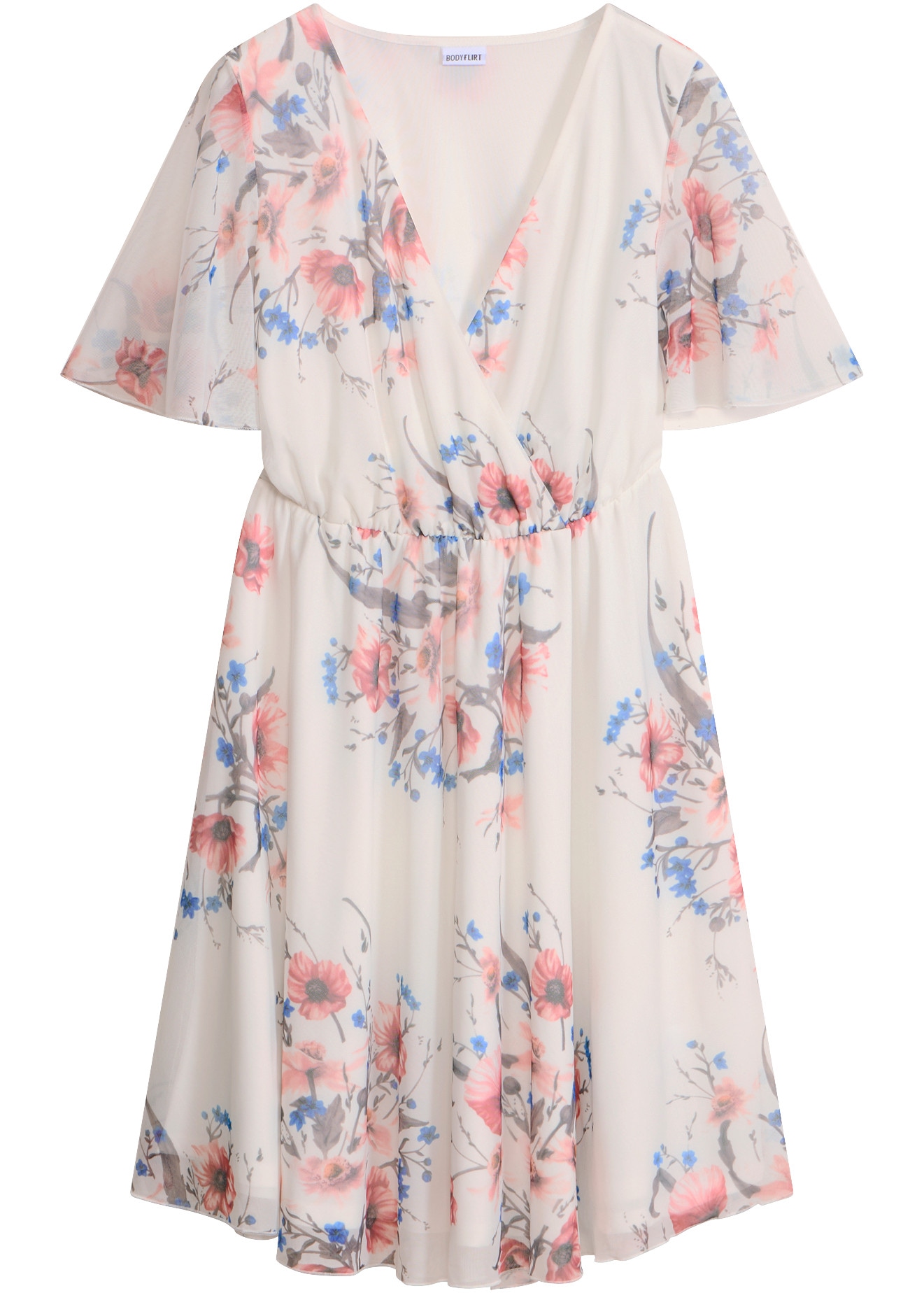 bonprix Mini-robe pour le quotidien, en polyester et élasthanne, coupe évasée