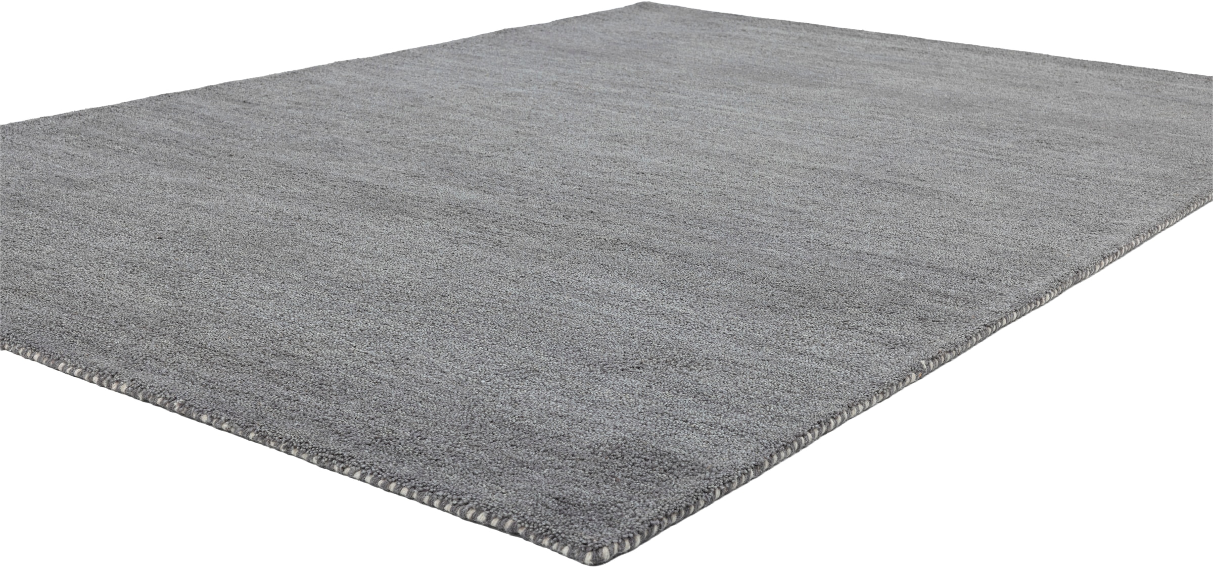 THEKO Tapis en laine »Gabbeh Uni, Handgefertigt, meliert, auch als Läufer erhältlich, Wolle« Rectangulaire 14 mm Höhe Schlafzimmer, Wohnzimmer, Esszimmer, auch als Läufer oder rund