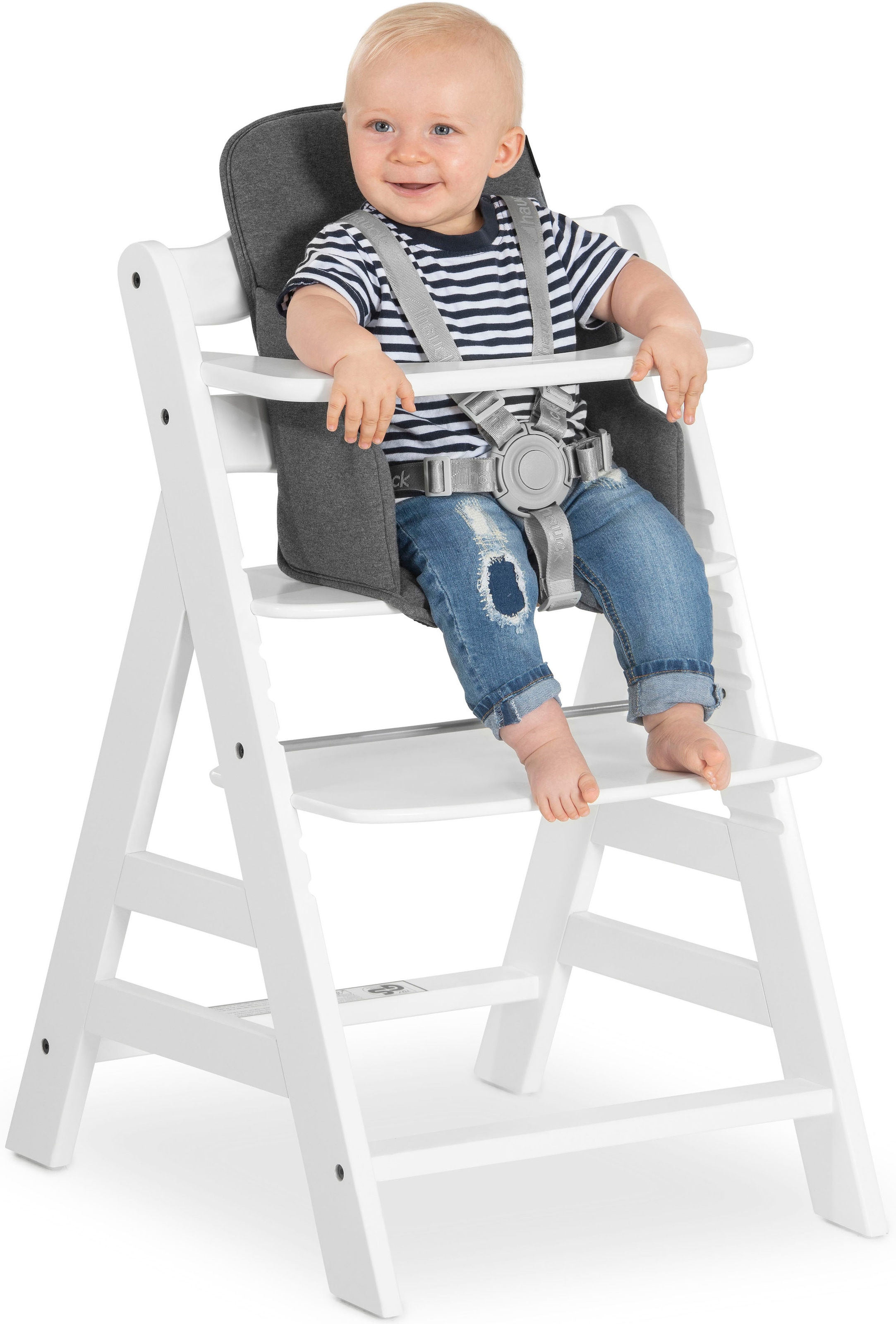 Hauck Sitzverkleinerer »Alpha Cosy Select, jersey charcoal« für ALPHA+ Select Holzhochstuhl