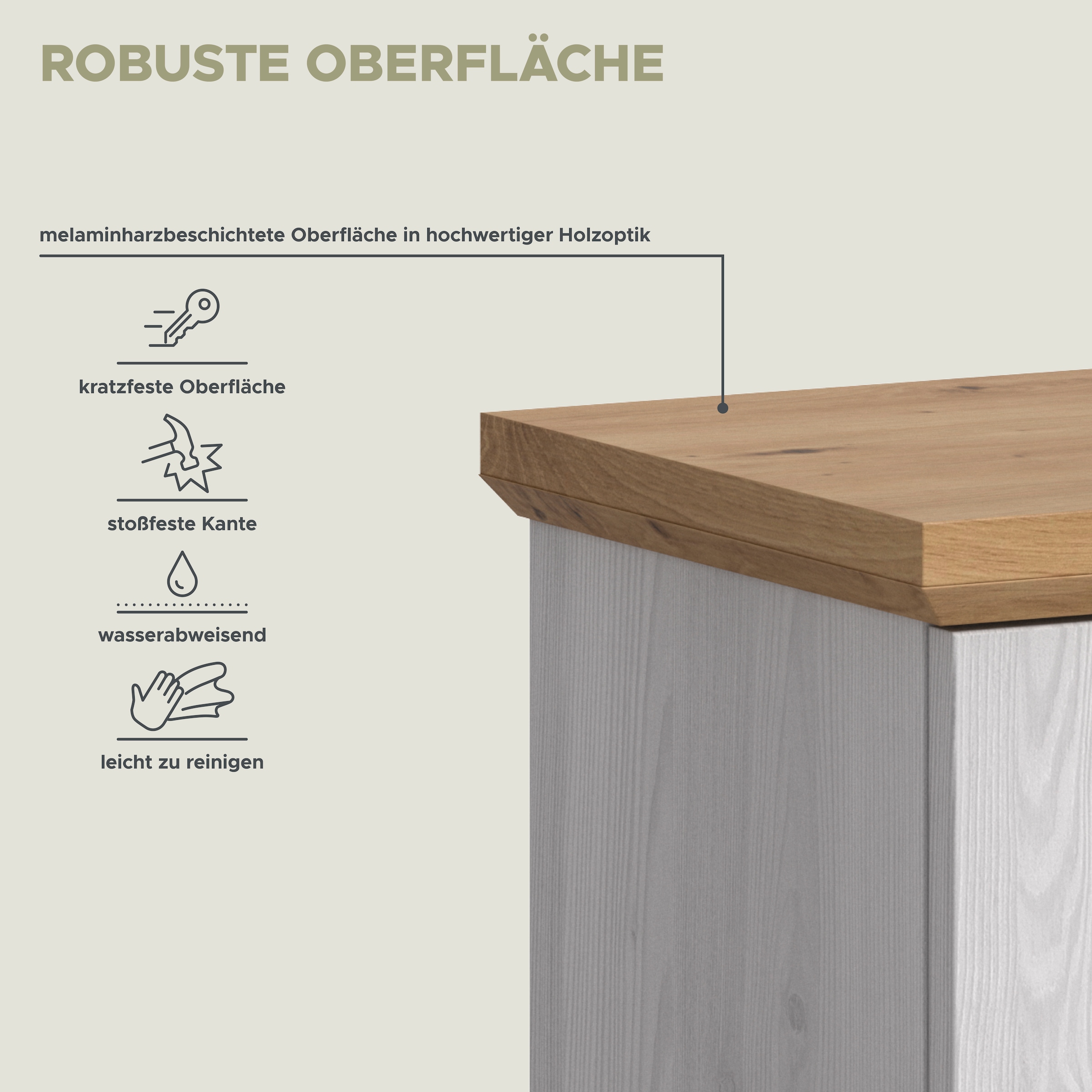 welltime Armoire haute »COSENZA, Höhe 187cm, 2 Türen, 1 Schubkasten, 1 offenes Fach« in Landhausoptik, mit weiteren Artikel der Serie kombinierbar, 1 cuis tlg. Hochschrank, Bad, Badezimmerschrank