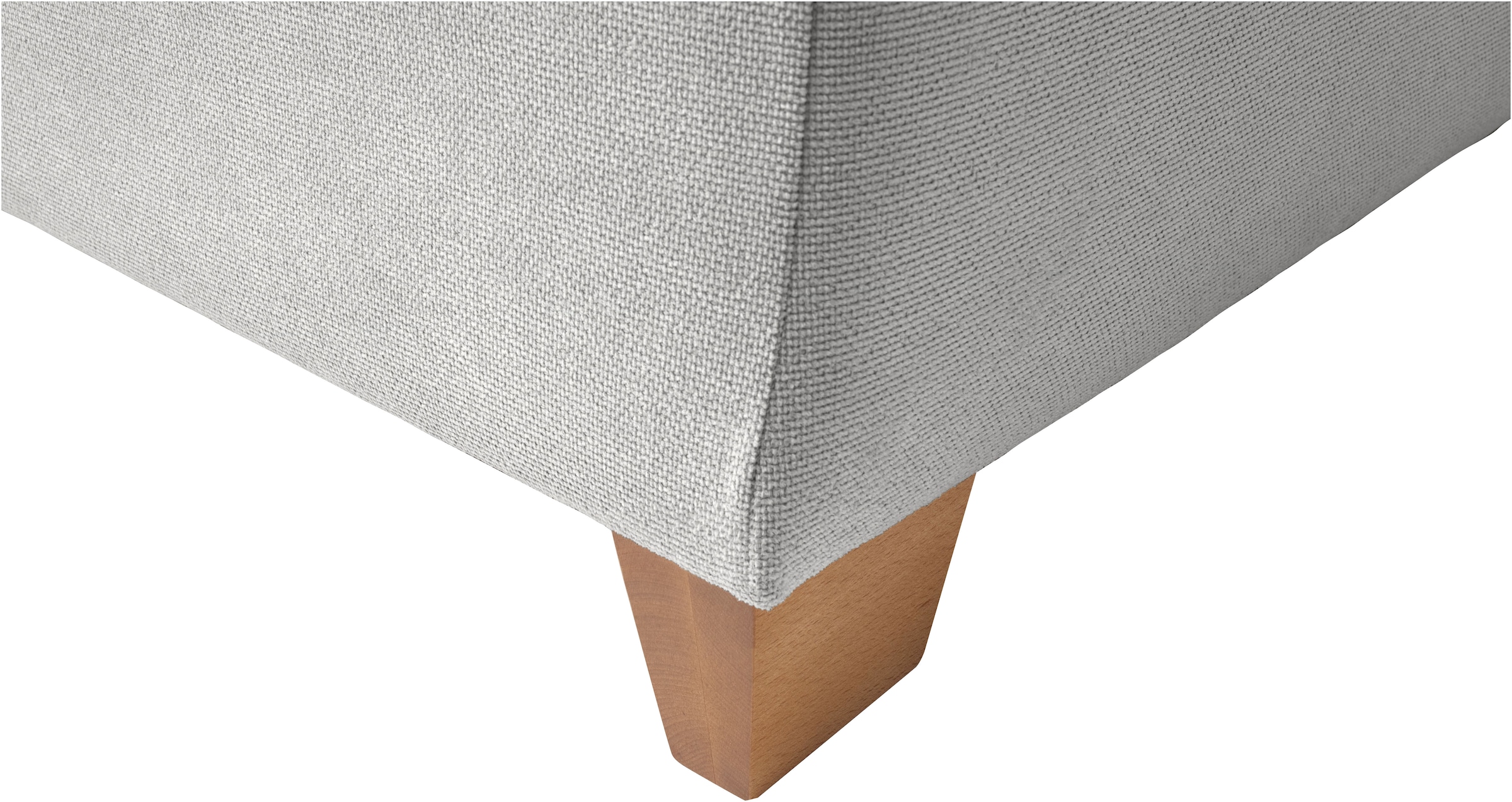 Mr. Couch Canapé d'angle »Bologna, L-Form, mit Holzfüssen« wahlweise mit Kaltschaum