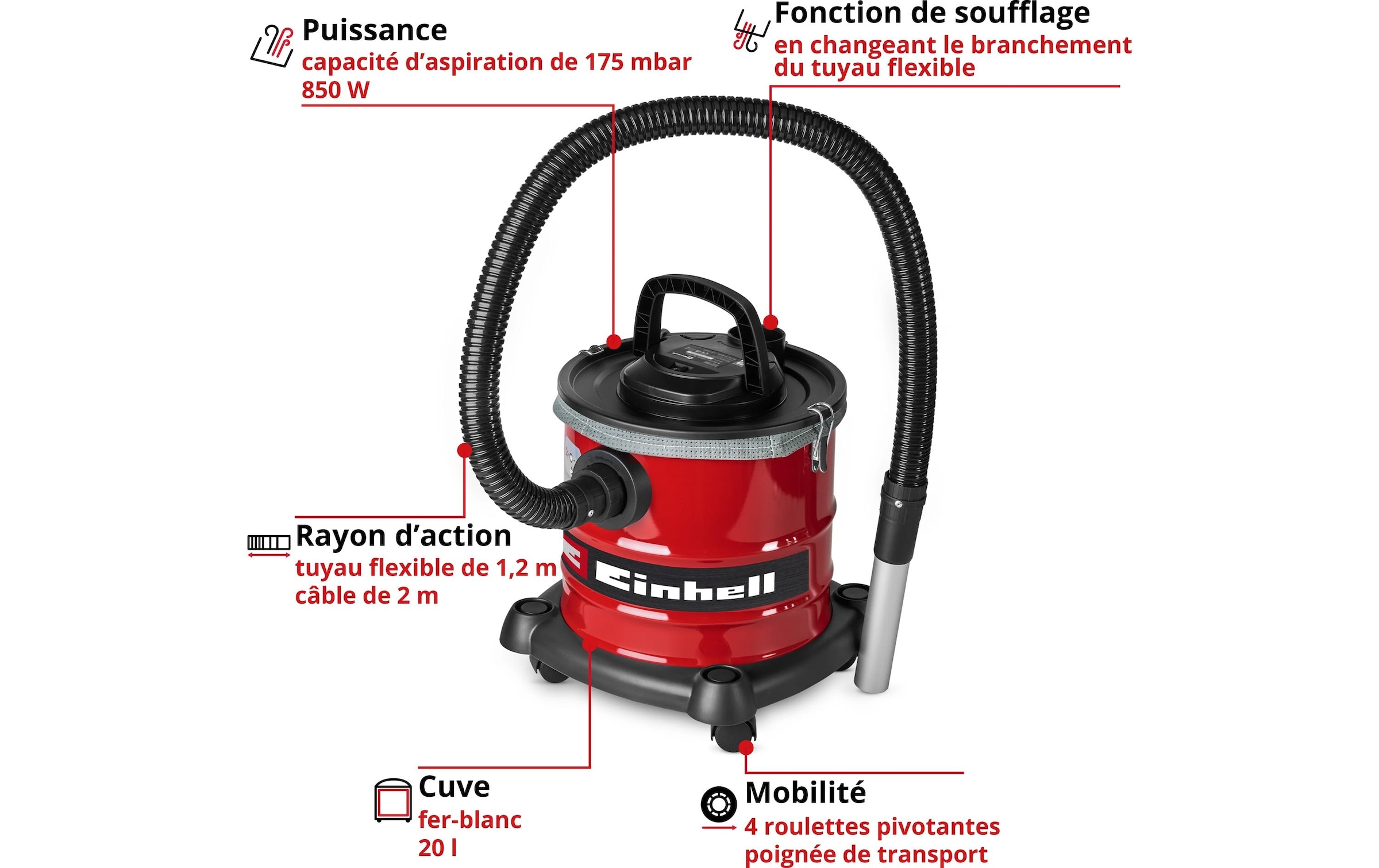 Einhell Aspirateur à cendres »TC-AV 2032 DW«