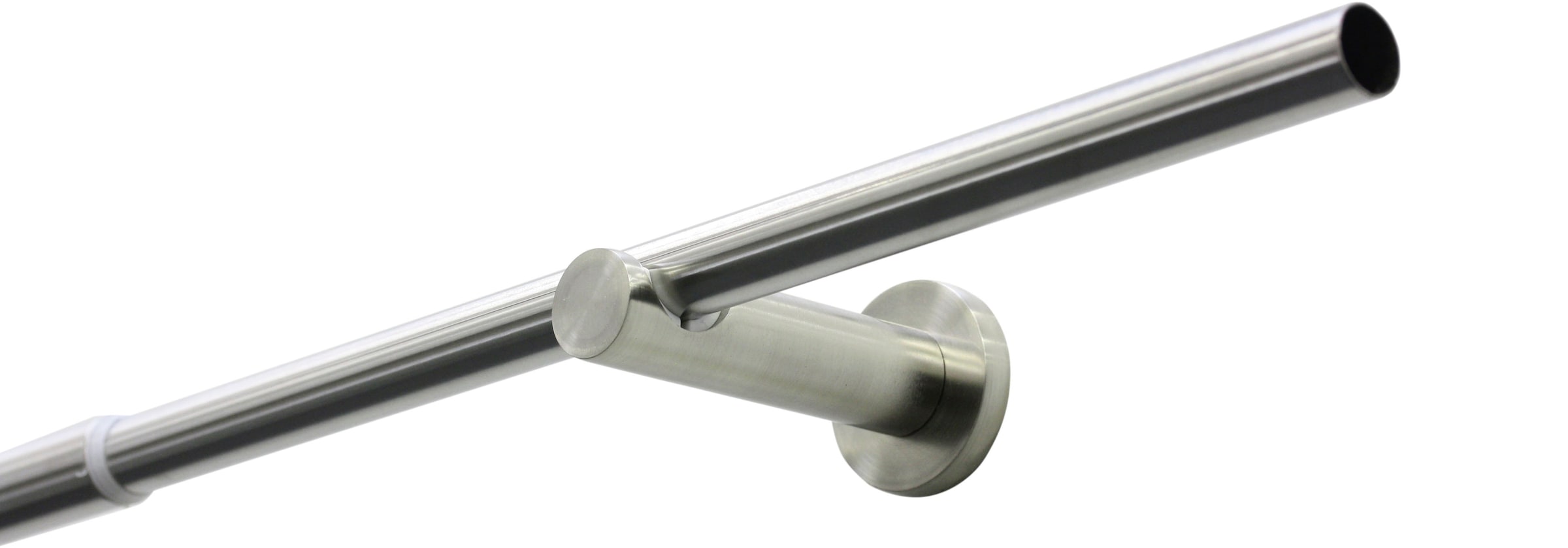 GARDINIA Tringle à rideaux »Set Sol 1-Lauf« Ø 1,9 mm 1 läufig-läufig mit Bohren, Wandmontage, Metall, Gardinenstangen Set aus Metall