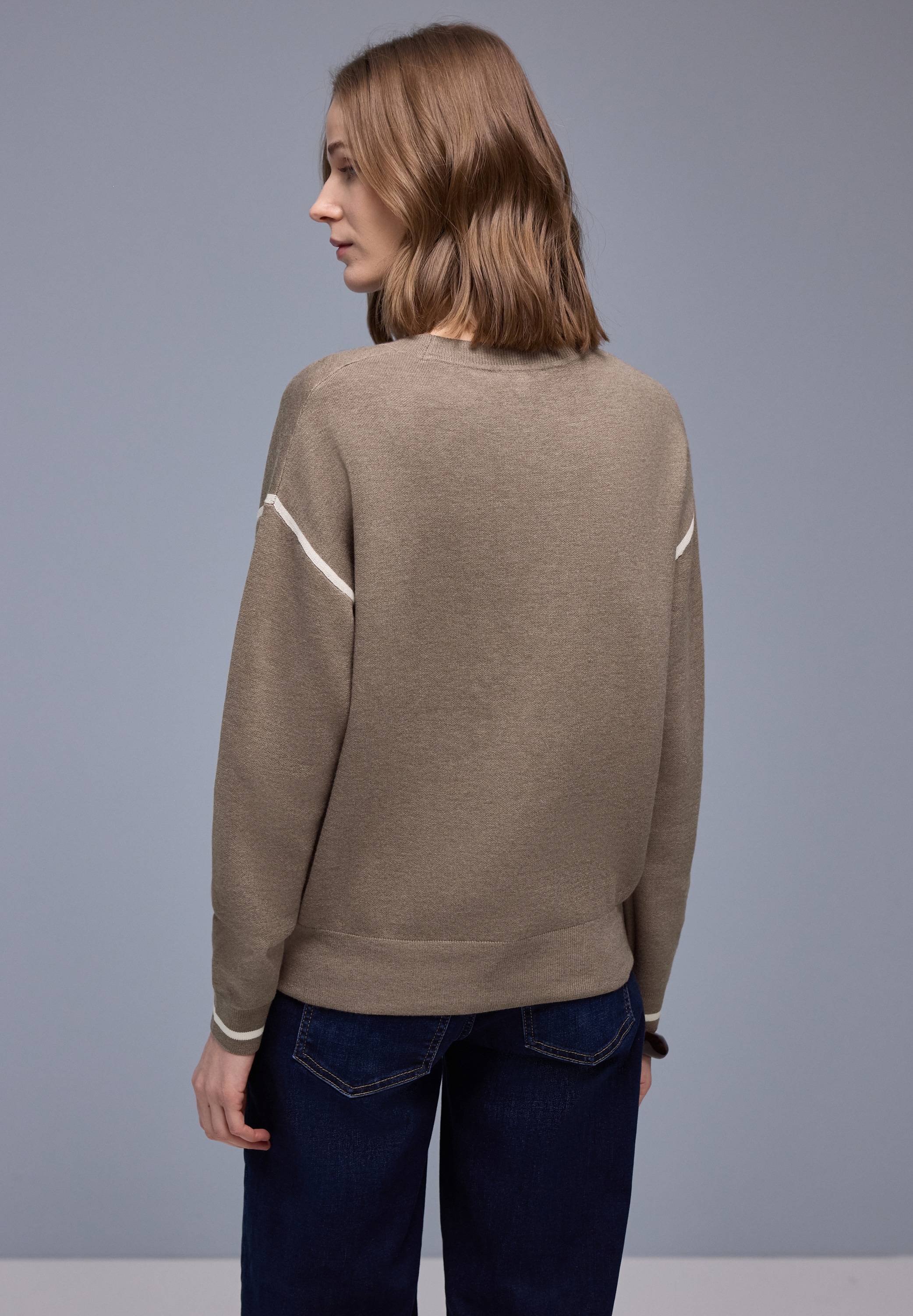 STREET ONE Pull en tricot mit Kontrastdetails