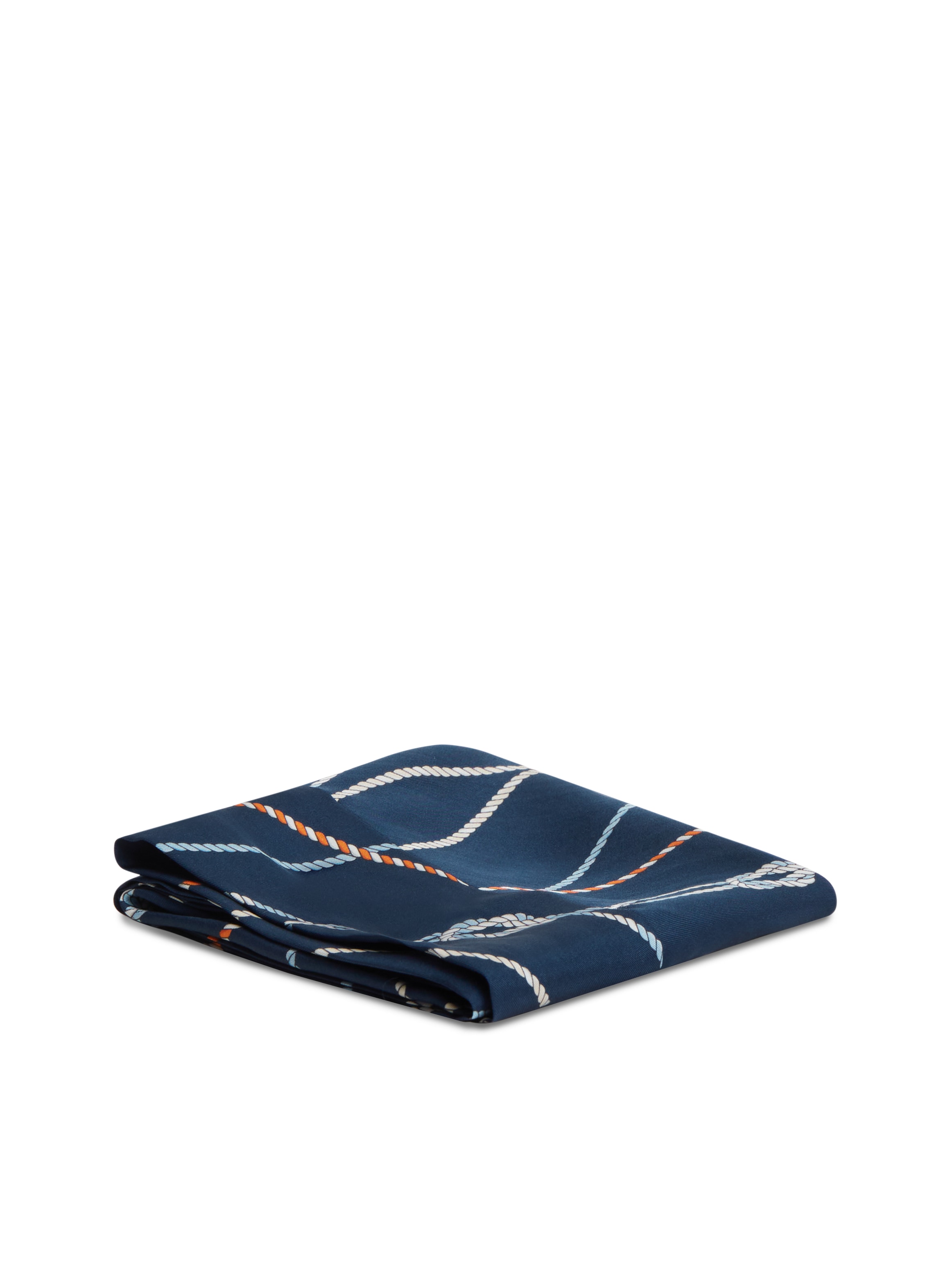 Tommy Hilfiger Modeschal »TH NAUTICAL SILK TRIANGLE« aus reiner Seide mit Seil-Print