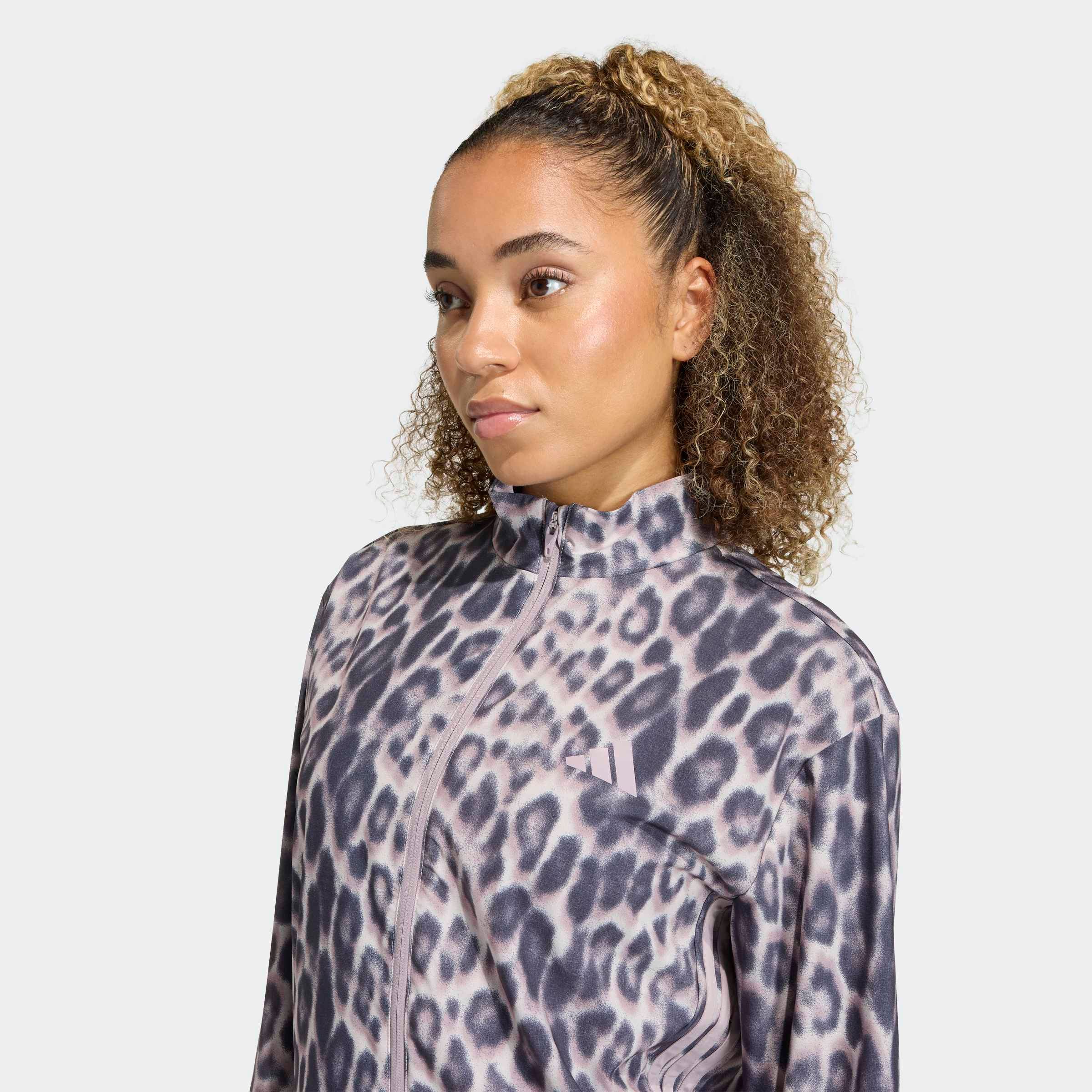 adidas Performance Pull à col roulé »WORKOUT ESSENTIALS LEOPARD, GEWEBTES MATERIAL«