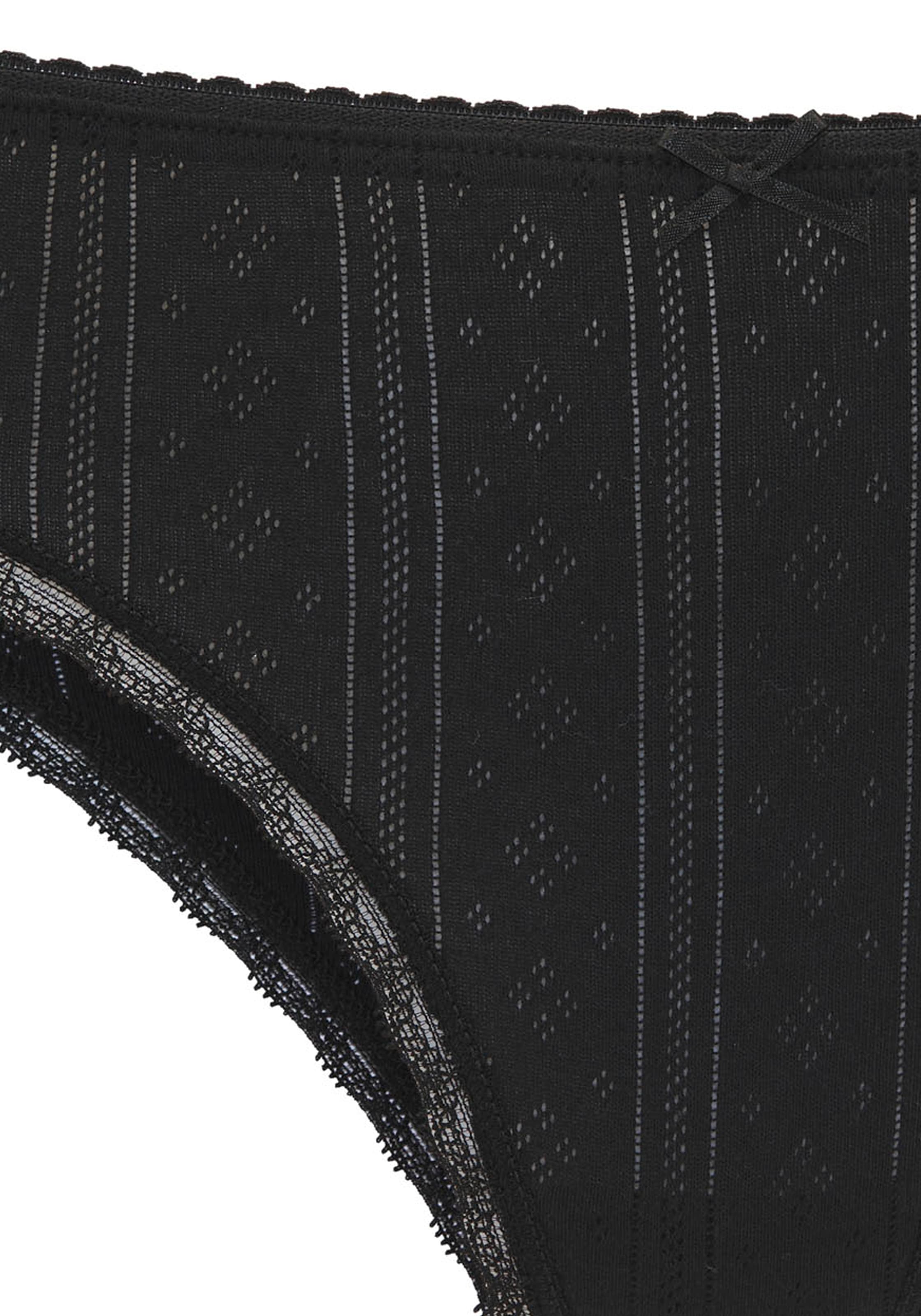 Vivance Culottes de jazz 3er-Pack,  aus weichem Pointelle-Strick mit Spitze
