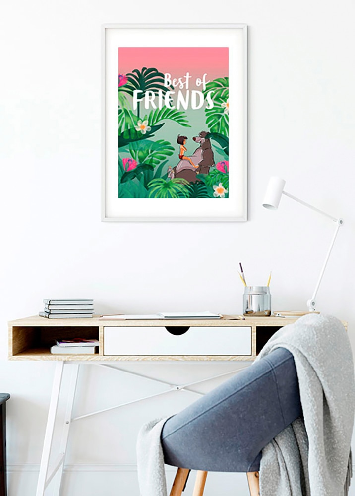 Komar Bild »Jungle Book Best of Friends« Disney 1 Stk. tlg. Wandbild zur Dekoration im Kinderzimmer - ohne Rahmen