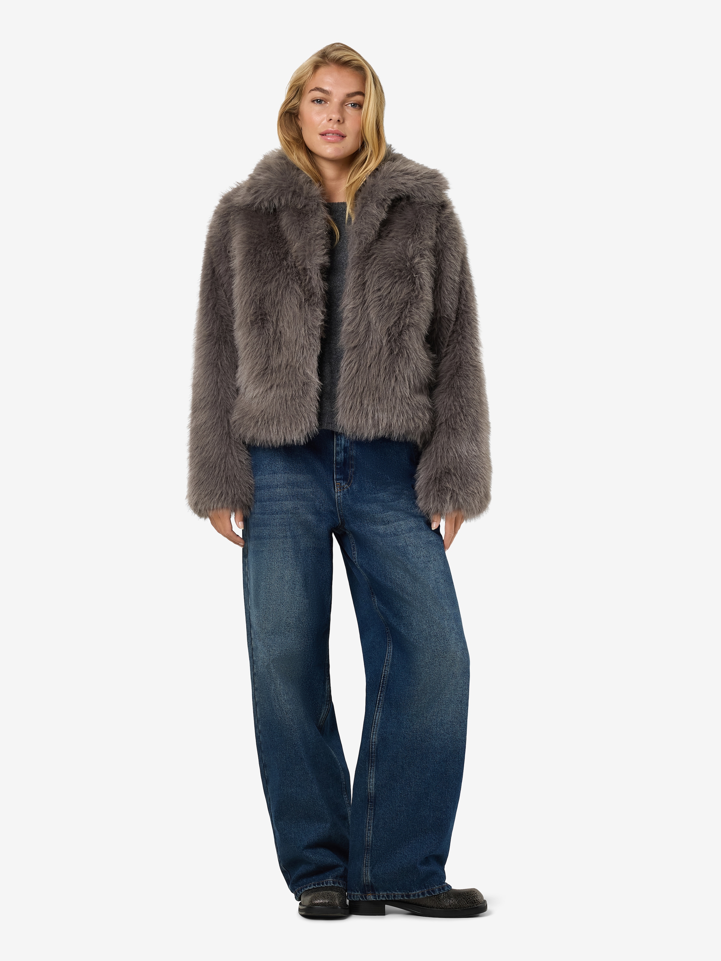 Noisy may Veste en fausse fourrure »NMEVIE L/S FUR JACKET NOOS« Polyester