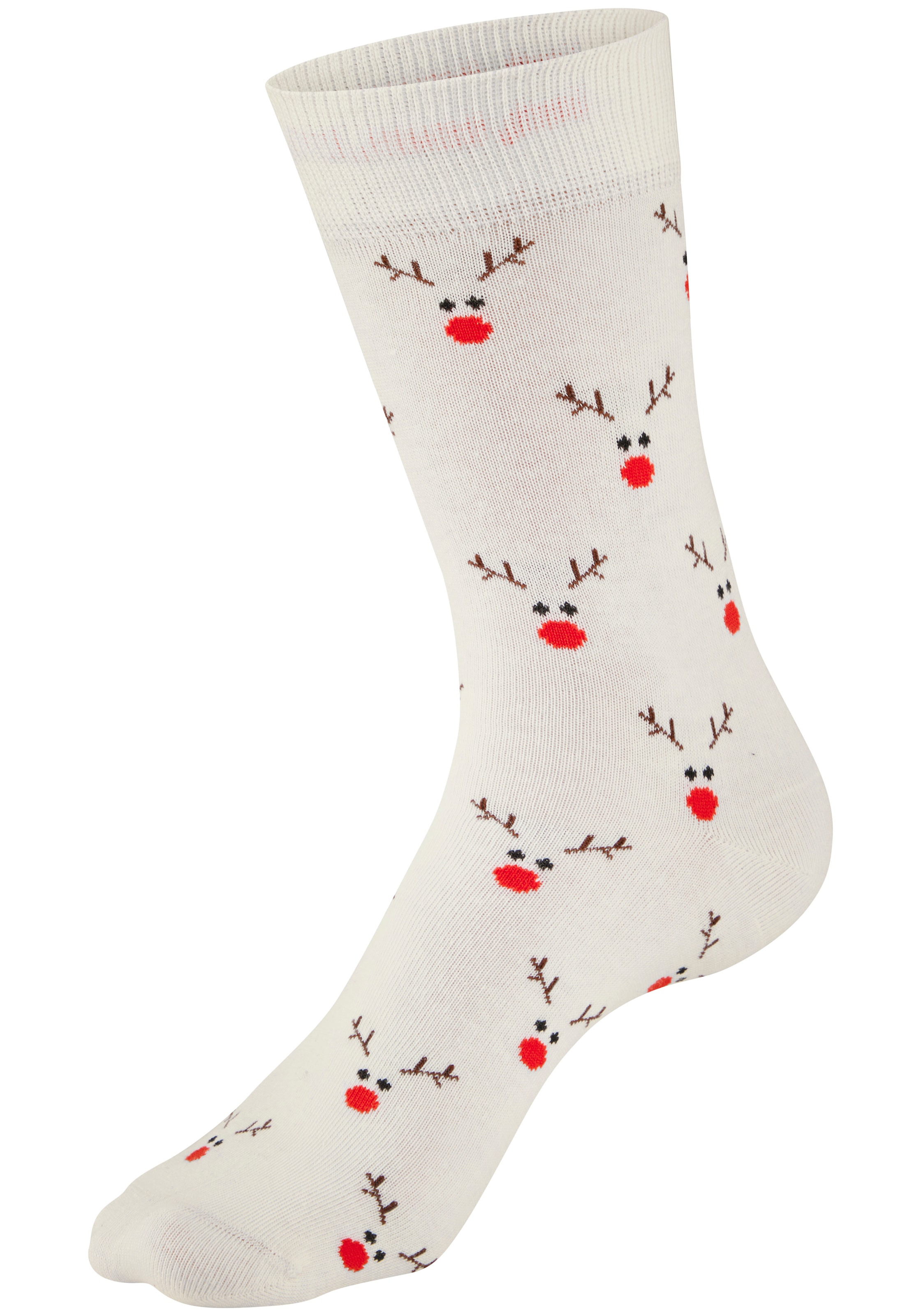 LASCANA Freizeitsocken »Damen Weihnachtssocken« Packung, 3 Paar tlg. mit zwei unterschiedlichen Designs