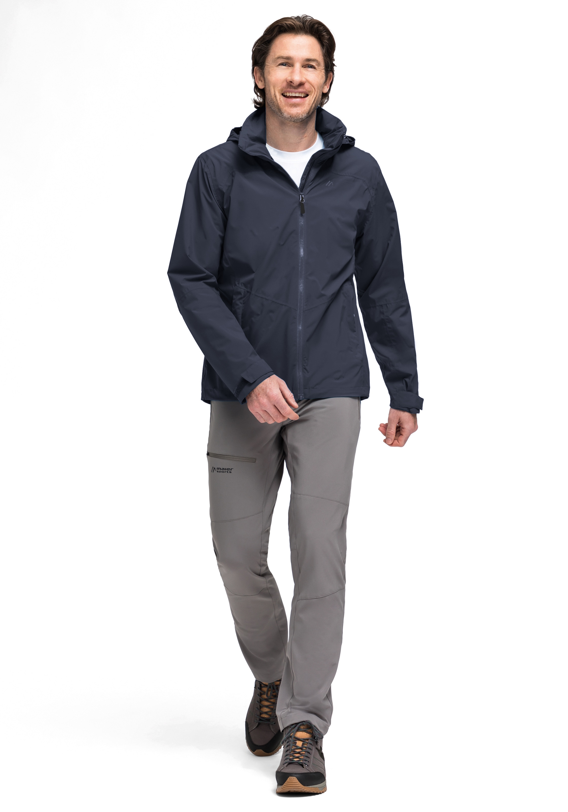 Maier Sports Regenjacke »Metor rec M« Herren Jacke mit Kapuze, Windjacke wasserdicht atmungsaktiv, Reg. Fit