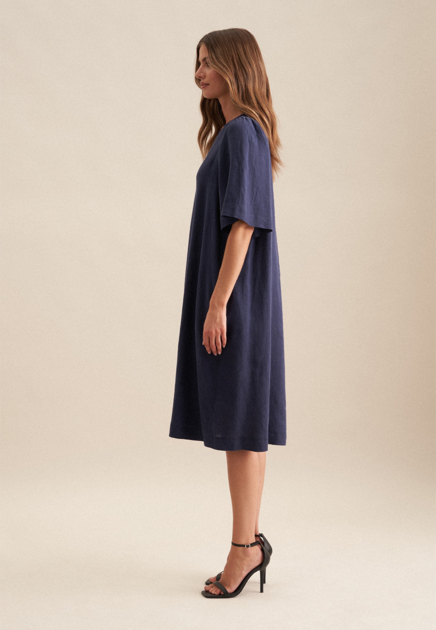 seidensticker Sommerkleid »Schwarze Rose« 1/2 Rundhals Uni