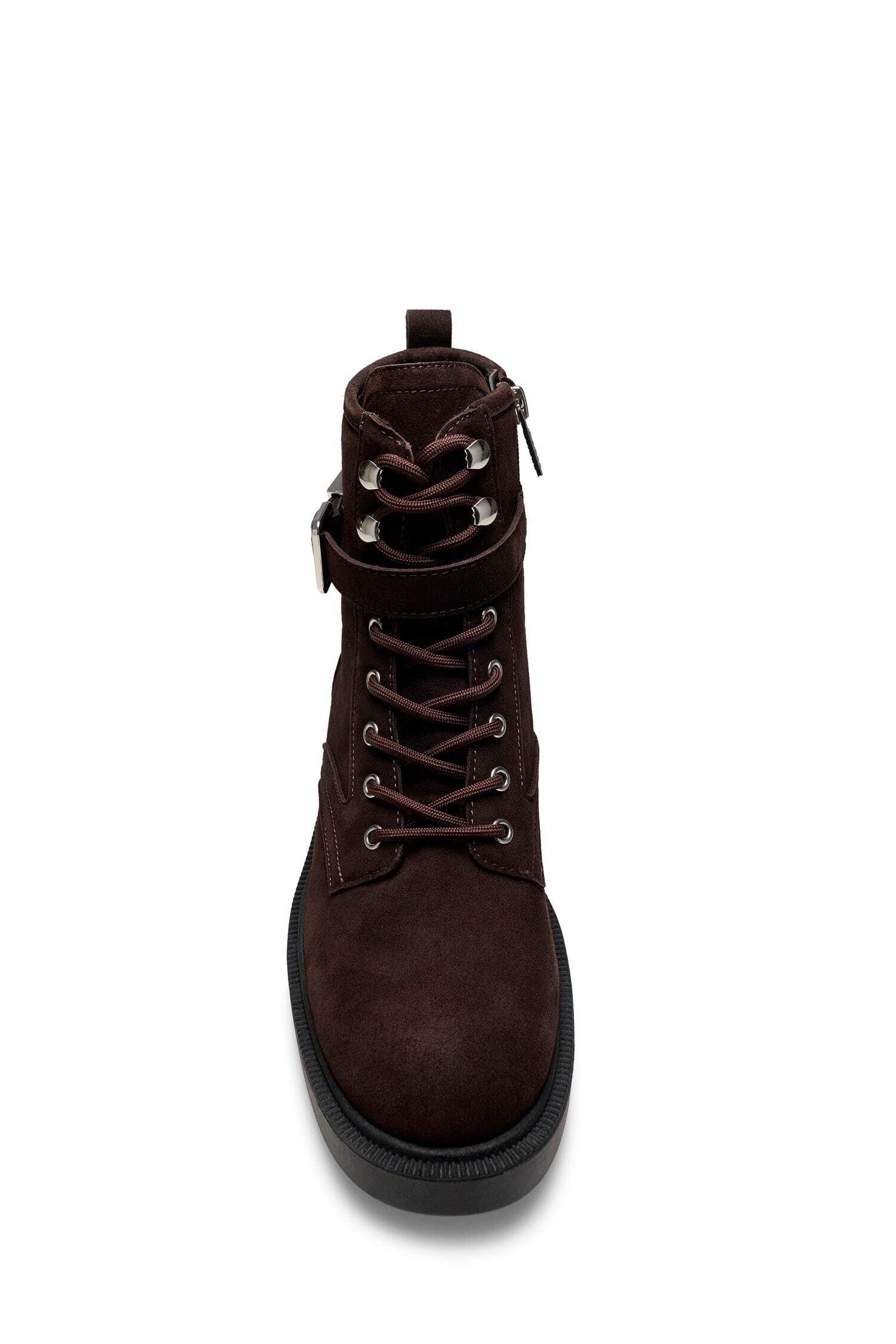 Guess Schnürstiefelette »FELLINI2«  Schnürboots, Herbst-Stiefelette mit Zierschnalle am Schaft