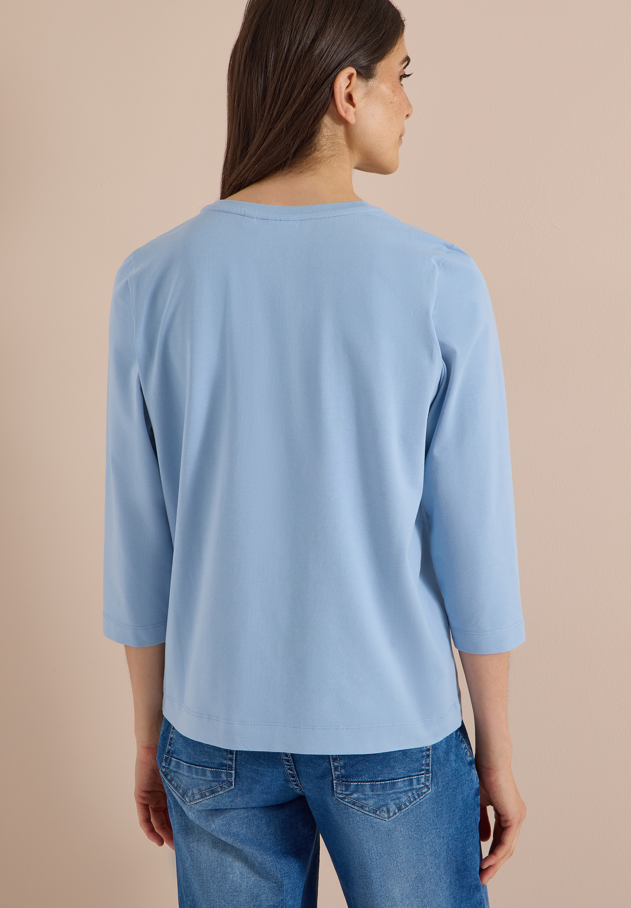 Cecil T-shirt à manches 3/4 avec une part d'élasthanne, imprimé motif animalier, col rond