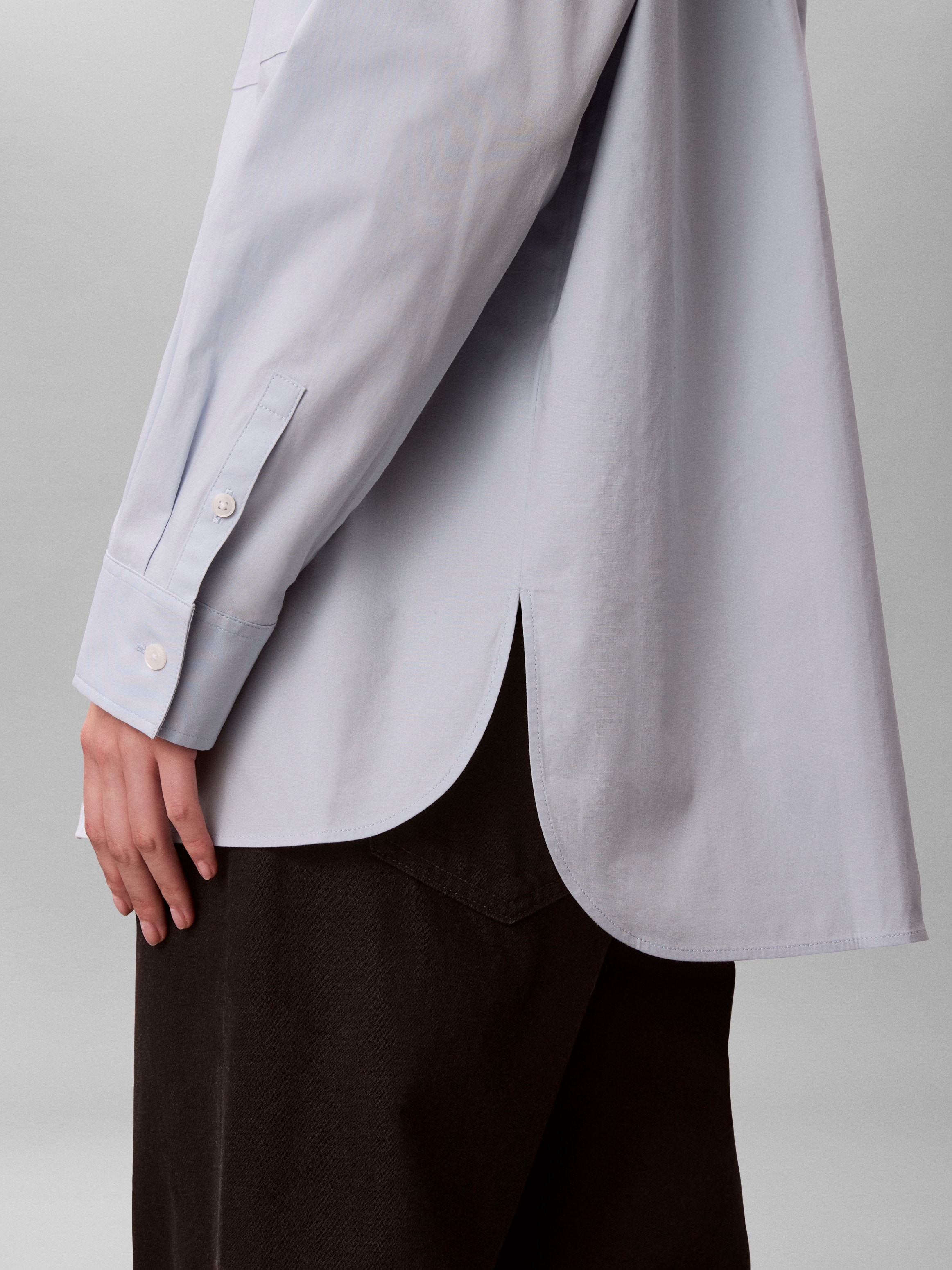 Calvin Klein Jeans Blouse chemise relaxte Passform, Stickerei auf der Brusttasche