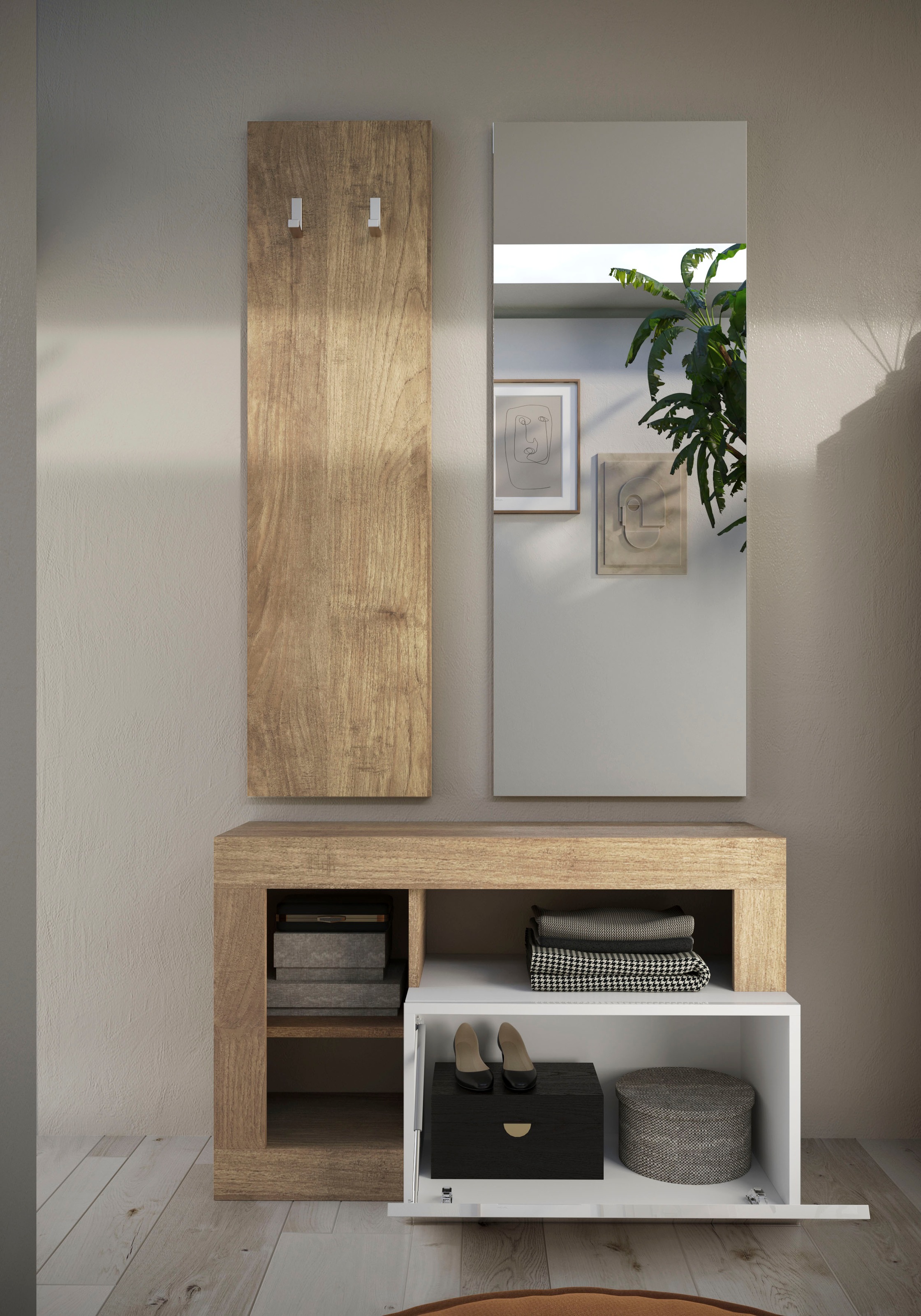 Home affaire Garderobenschrank »Hamburg, Breite 91 cm« mit 1 Klappe