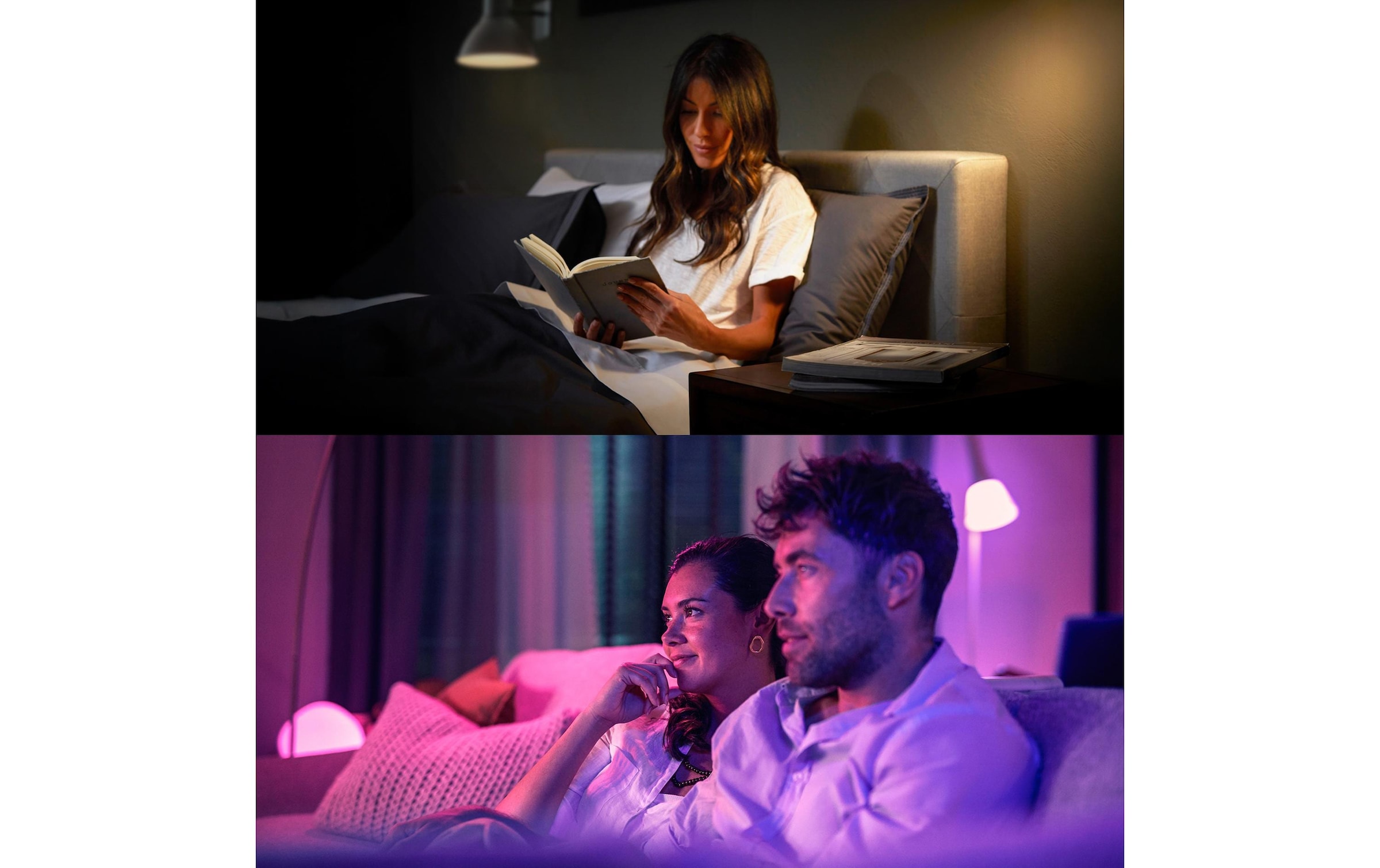 Philips Hue Kit de démarrage smart home »Essential Starter Kit Hue Bridge + 3 x GU10 RGB + Dimmer«