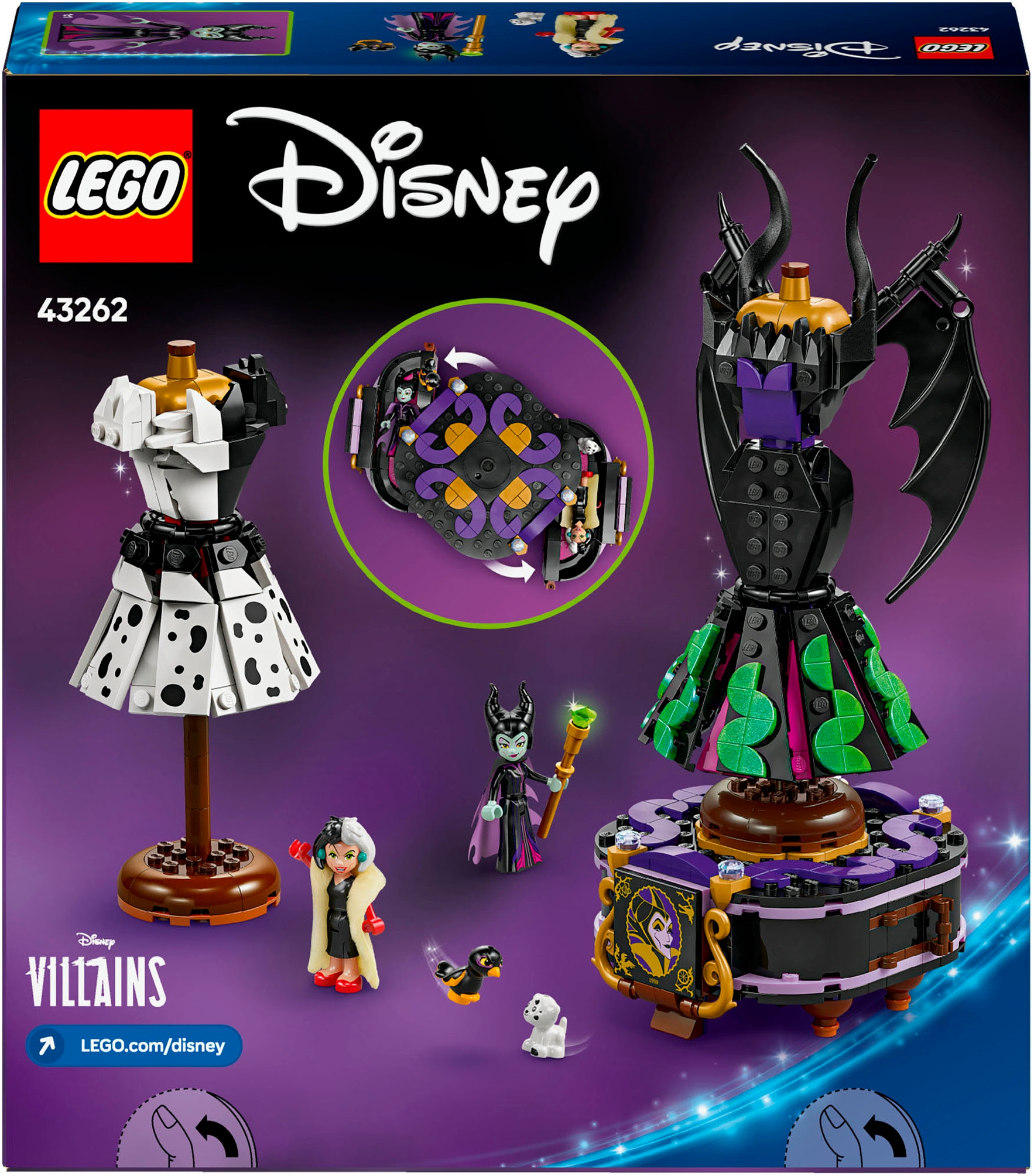 LEGO® Konstruktionsspielsteine »Die Kleider von Malefiz und Cruella De Vil (43262)« LEGO® Disney Classic; Made in Europe