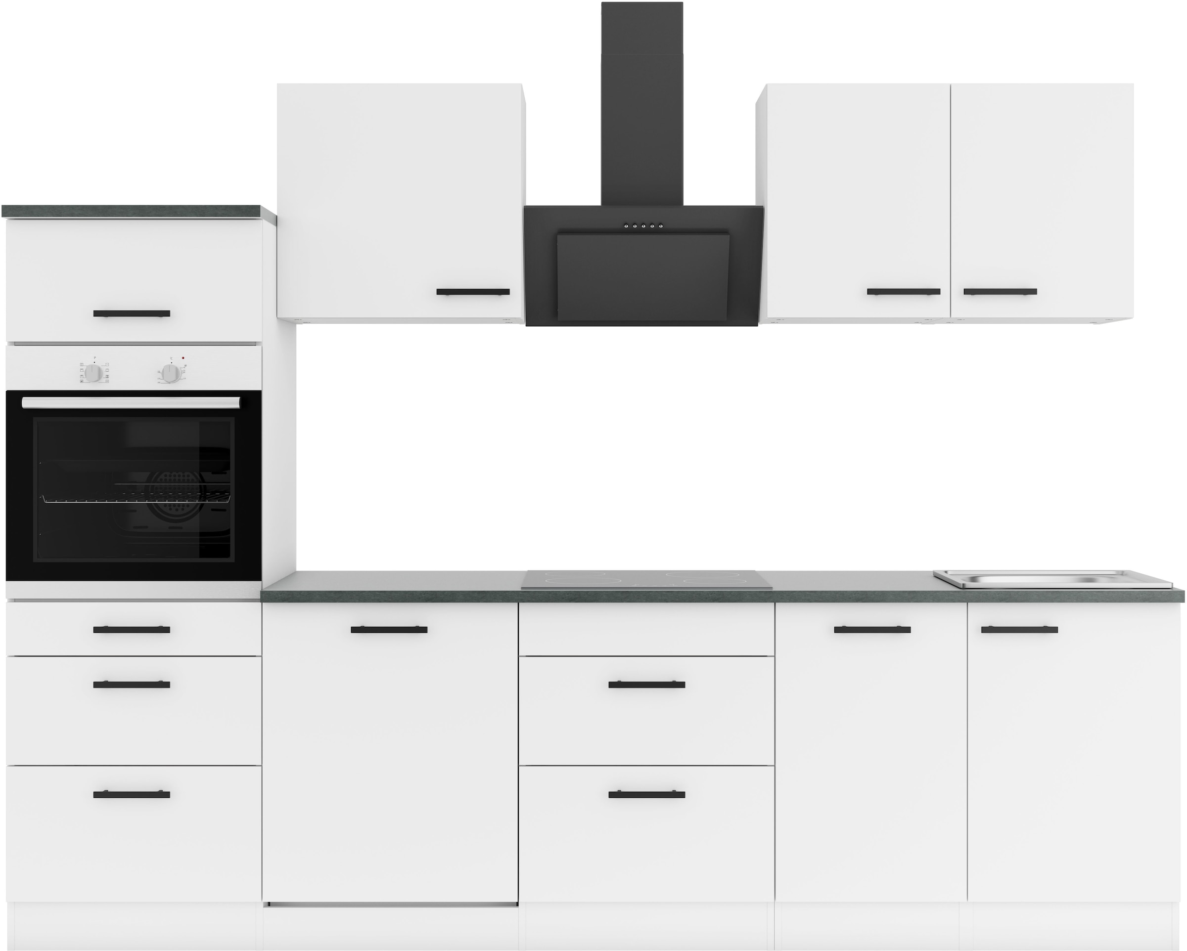 OPTIFIT Kitchenette »Palma« Breite 270 cm, wahlweise mit E-Geräten, seitenverkehrt stellbar