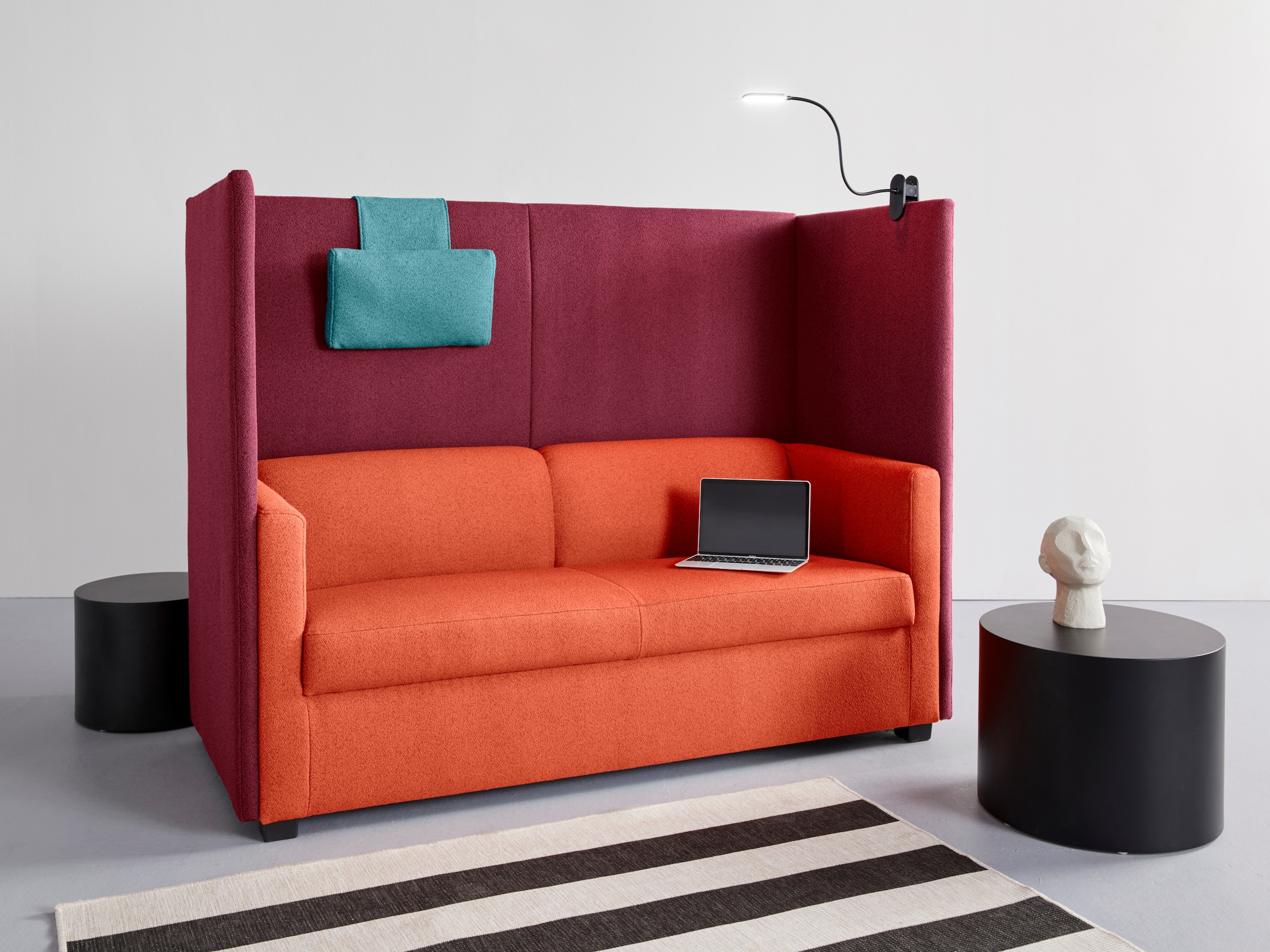 DOMO collection Klemmleuchte LED-Modul Kaltweiss mit USB-Lade- und Touchfunktion, dimmbar und verstellbar