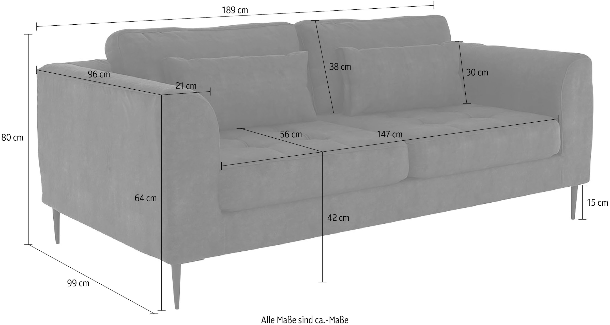 TRENDMANUFAKTUR 2-places »Luzi, gemütlich und bequem, tolle Detailverabeitung« au choix avec fonction sommeil et coffre-lit, coussin lombaire inclus