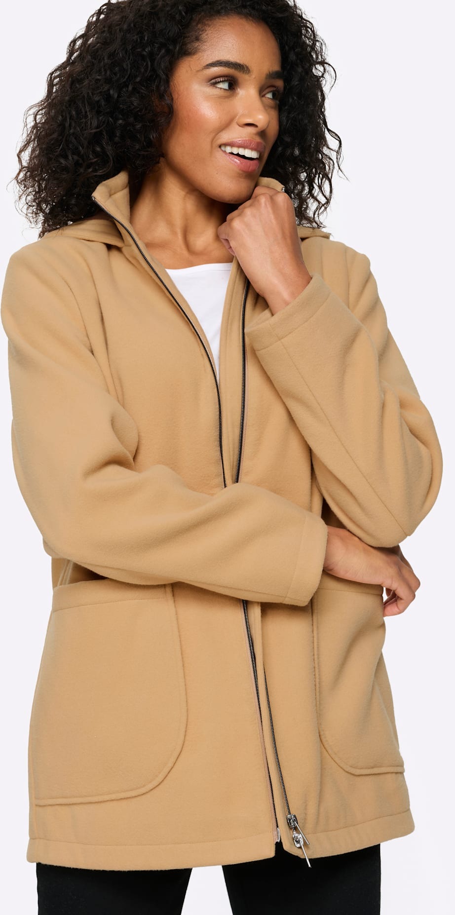 Classic Basics Veste longue mit Kapuze
