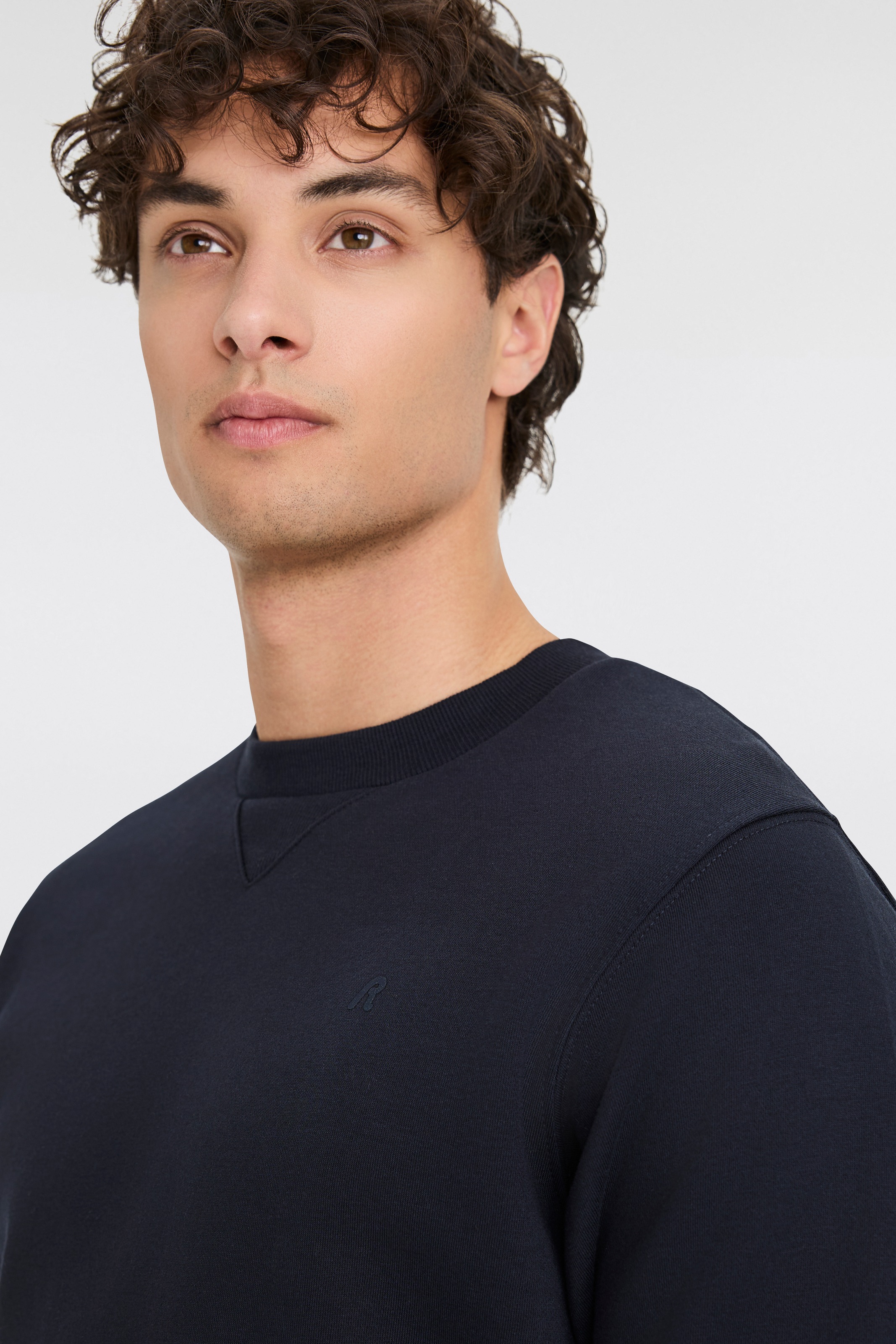 Replay Sweatshirt mit V-Einsatz am Halsausschnitt