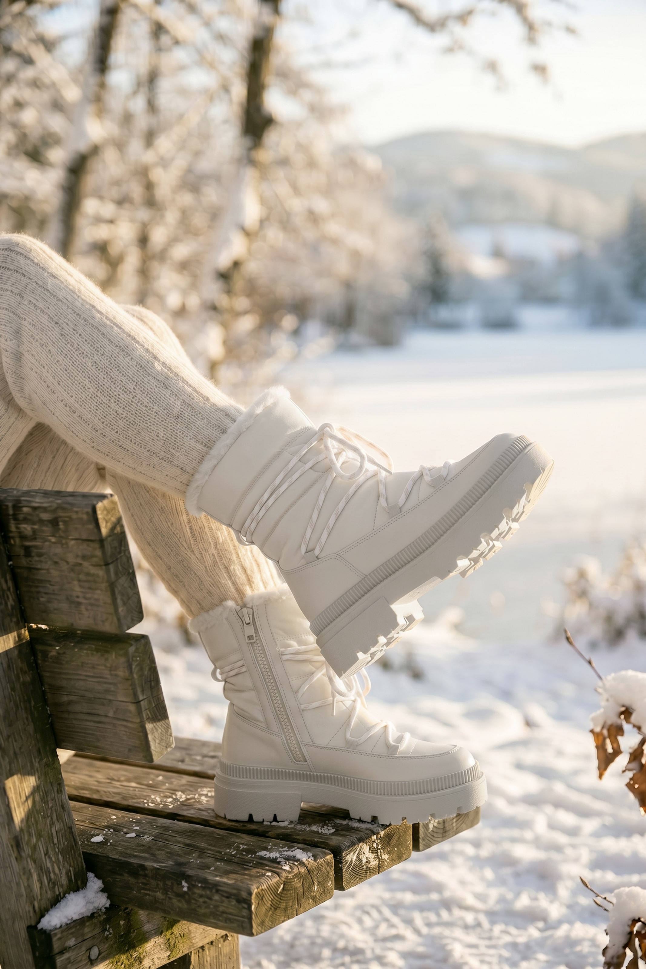 Aniston SHOES Bottes d'hiver  bottes d'hiver, Moon Boots avec fausse fourrure chaude - NOUVELLE COLLECTION