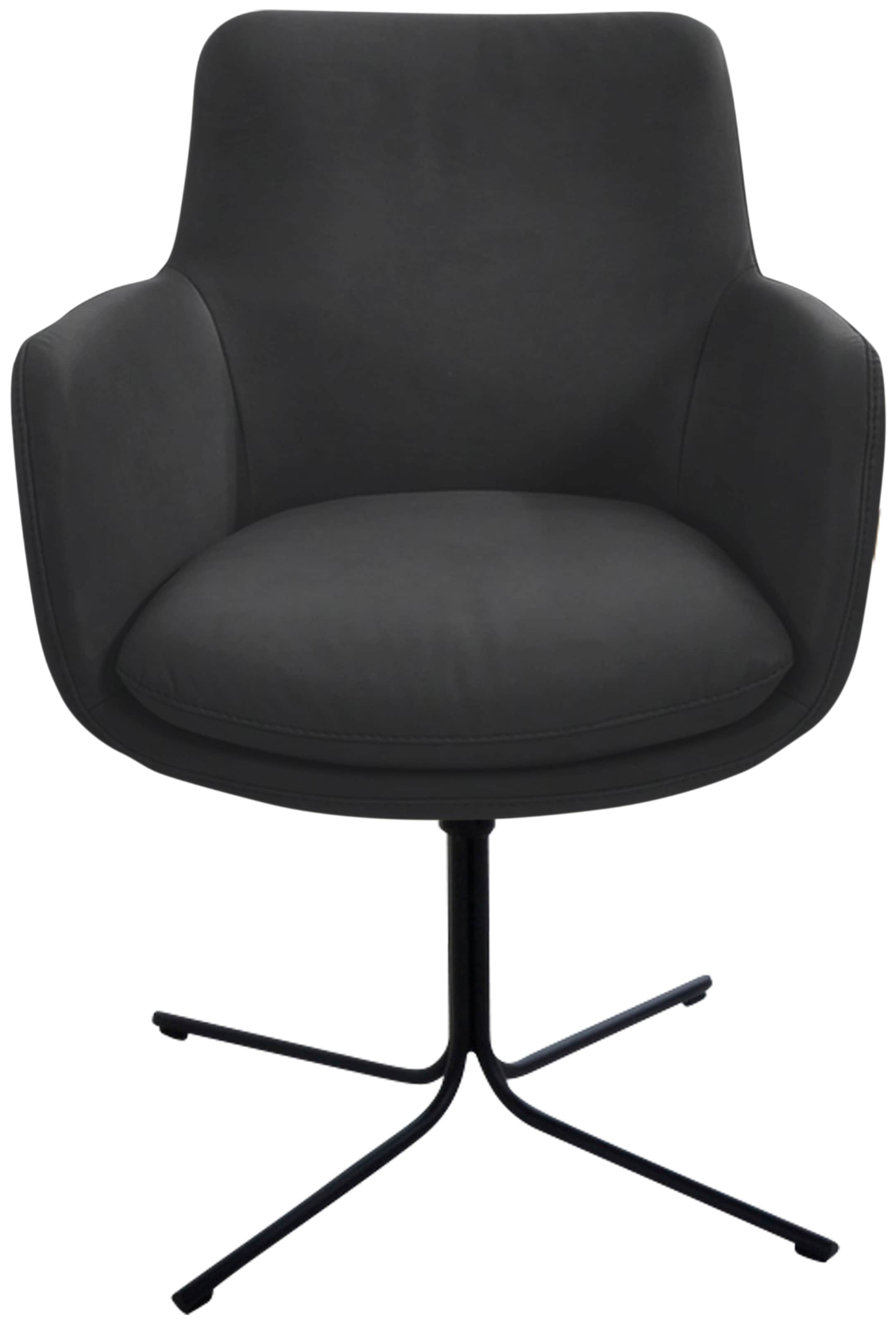 K+W Komfort & Wohnen Chaise de salle à manger »Pego Drehstuhl« () piètement fin à 4 pieds en noir