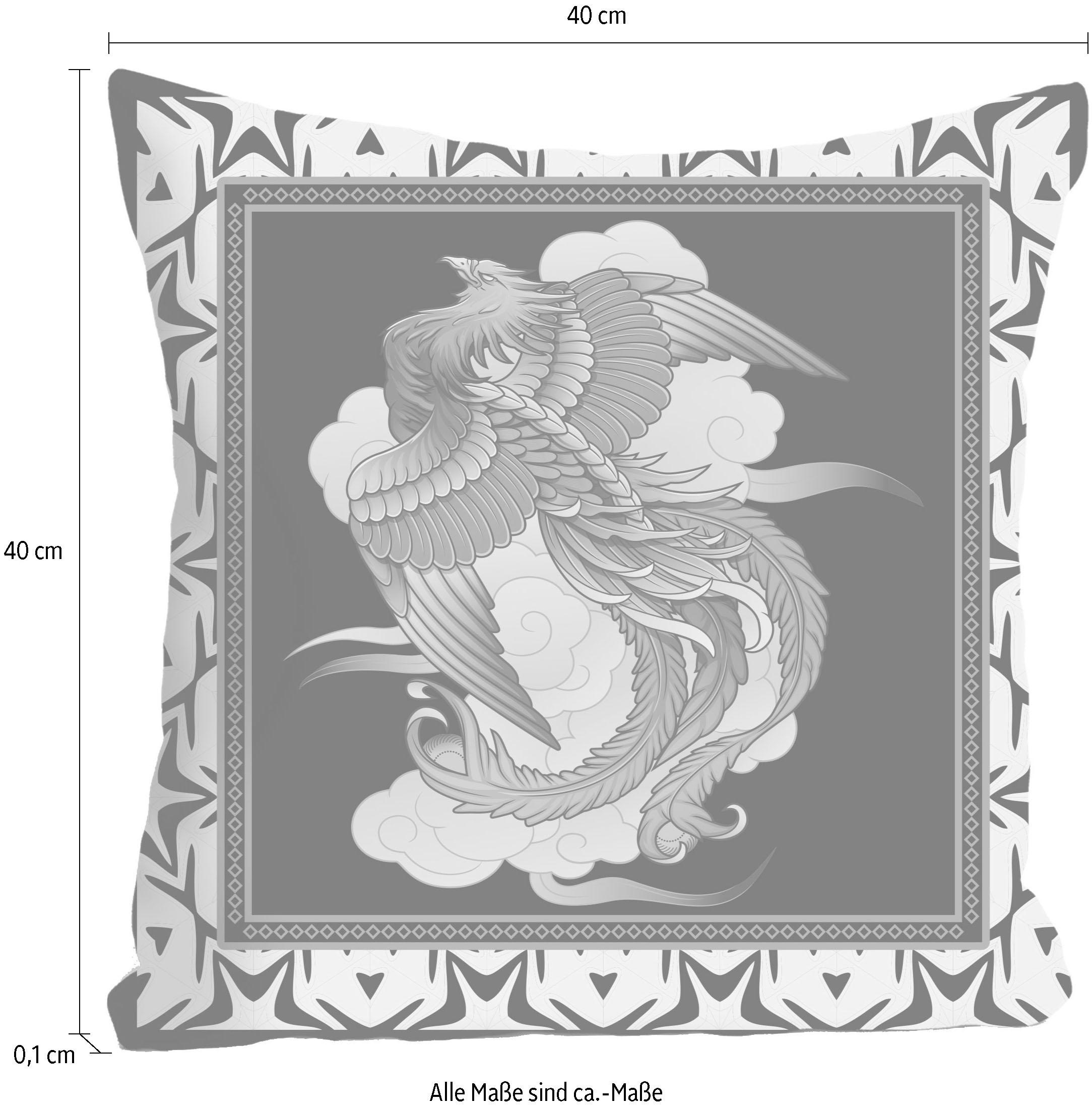 queence Dekokissen »»Bunter Phoenix«,« Kissenhülle ohne Füllung, 1 Stück