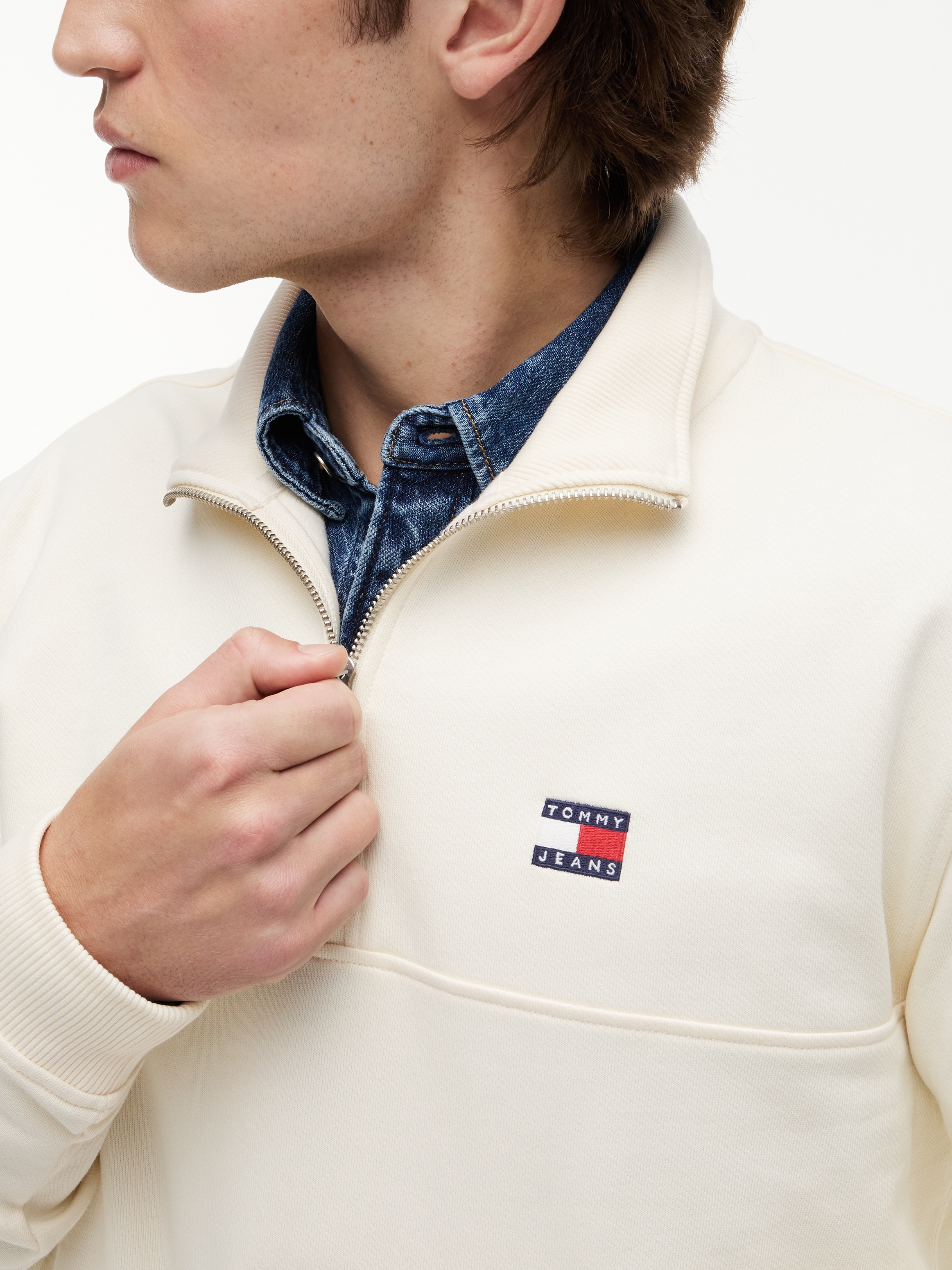 Tommy Jeans Sweat-shirt »TJM REGULAR BADGE QUARTER ZIP«
