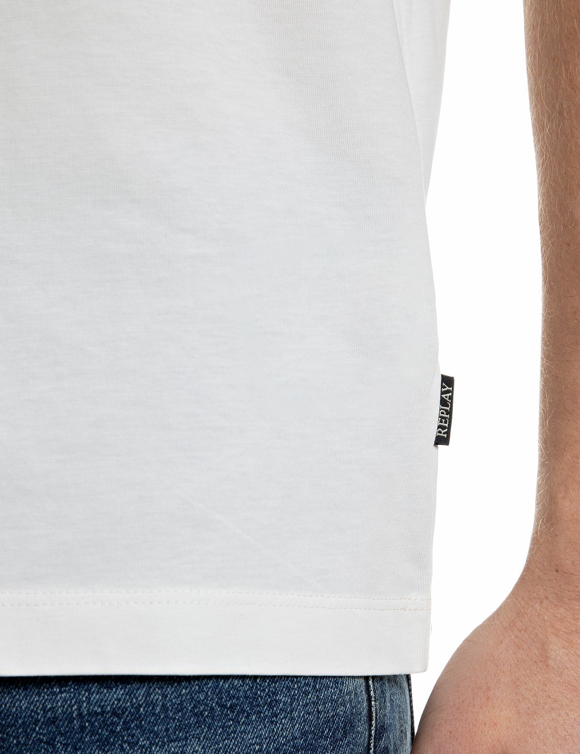 Replay T-shirt avec impression frontale, coton pur