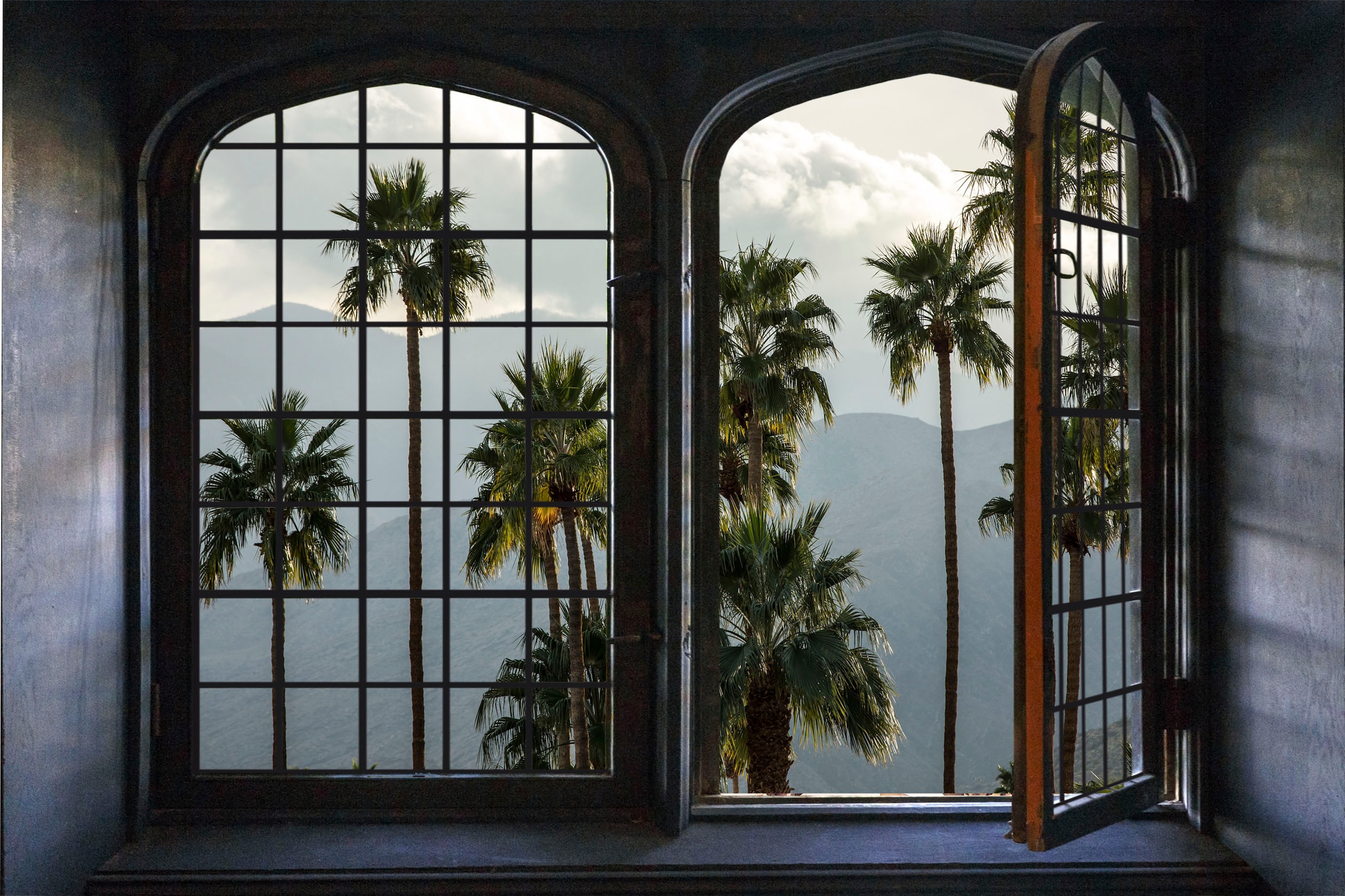 queence Wandsticker »Palmen« Wandsticker, Wandbild, selbstklebend, 3D, Fenster