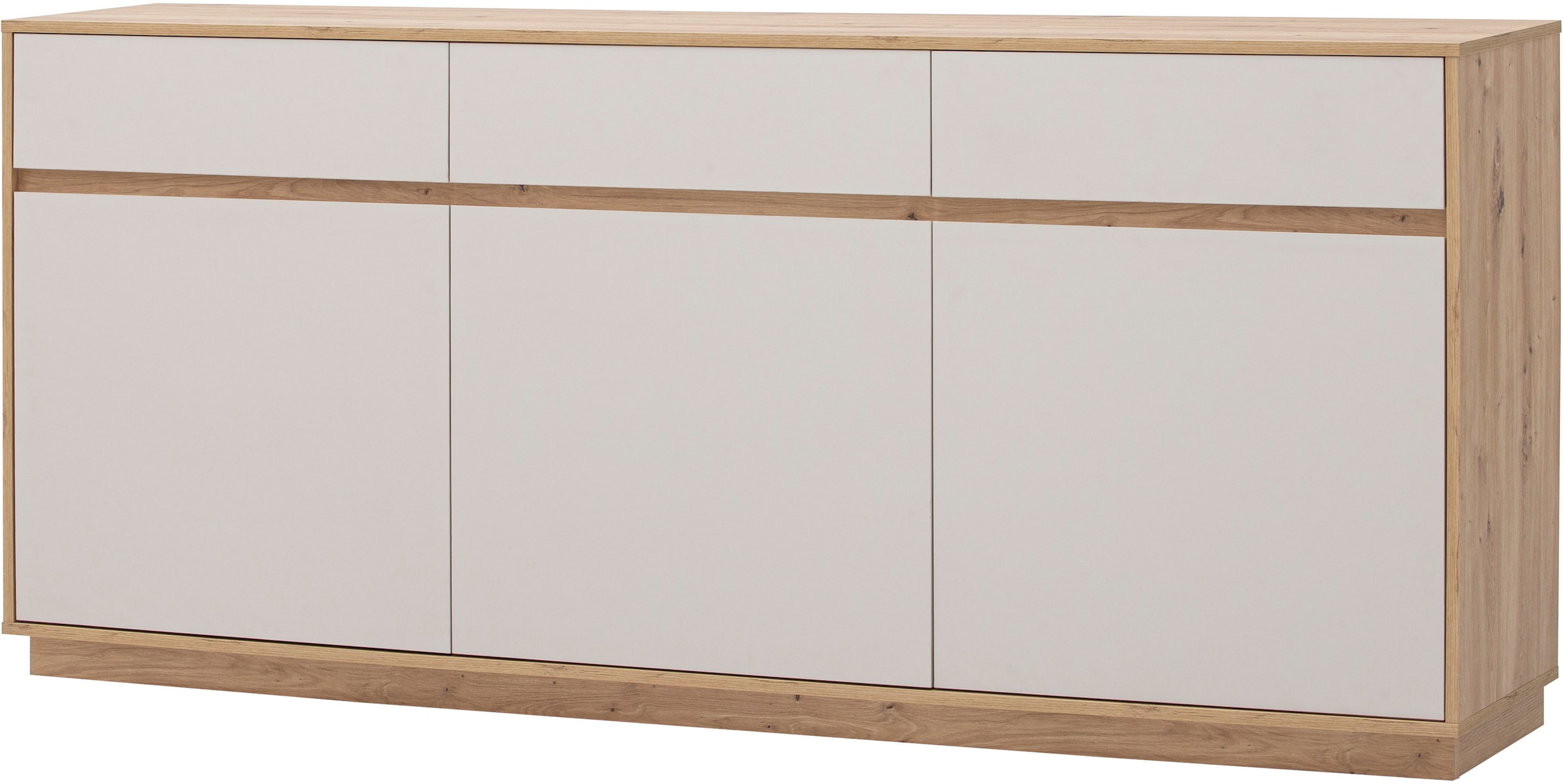 Home affaire Sideboard »Sonora, moderner Schrank, Kommode in Eiche Artisan, 202 cm breit« filigrane Rahmenoptik, ausreichend Stauraum, vielseitig einsetzbar