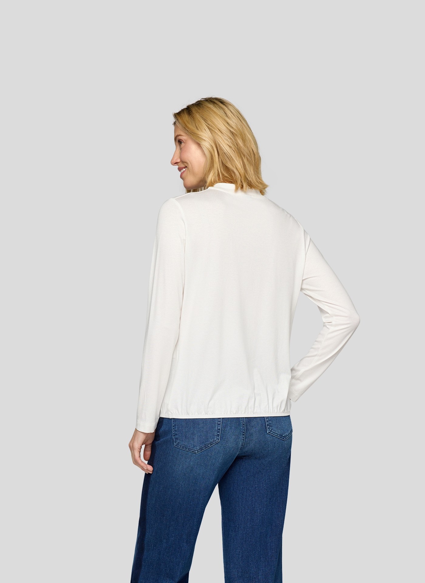 Rabe T-shirt à manches longues mit Stehkragen und aus Viskose