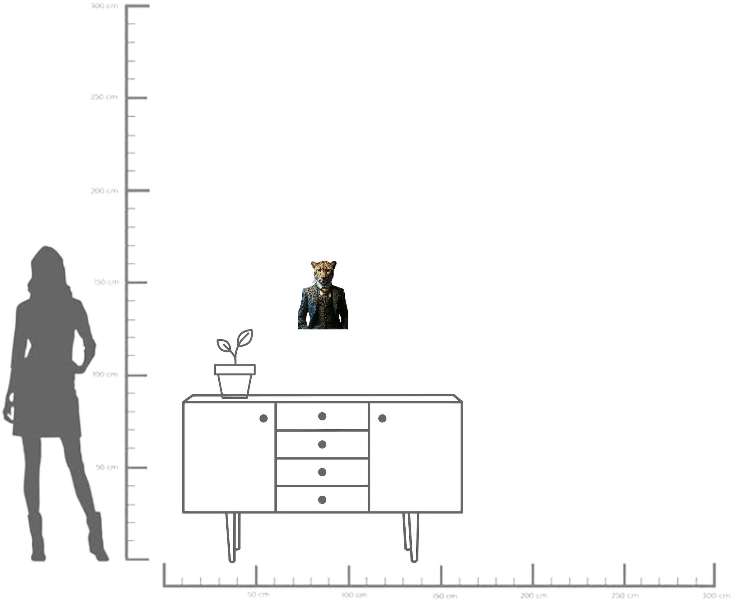 Kare Design Tableau en verre »Mister Leo 40x30cm« 1, 