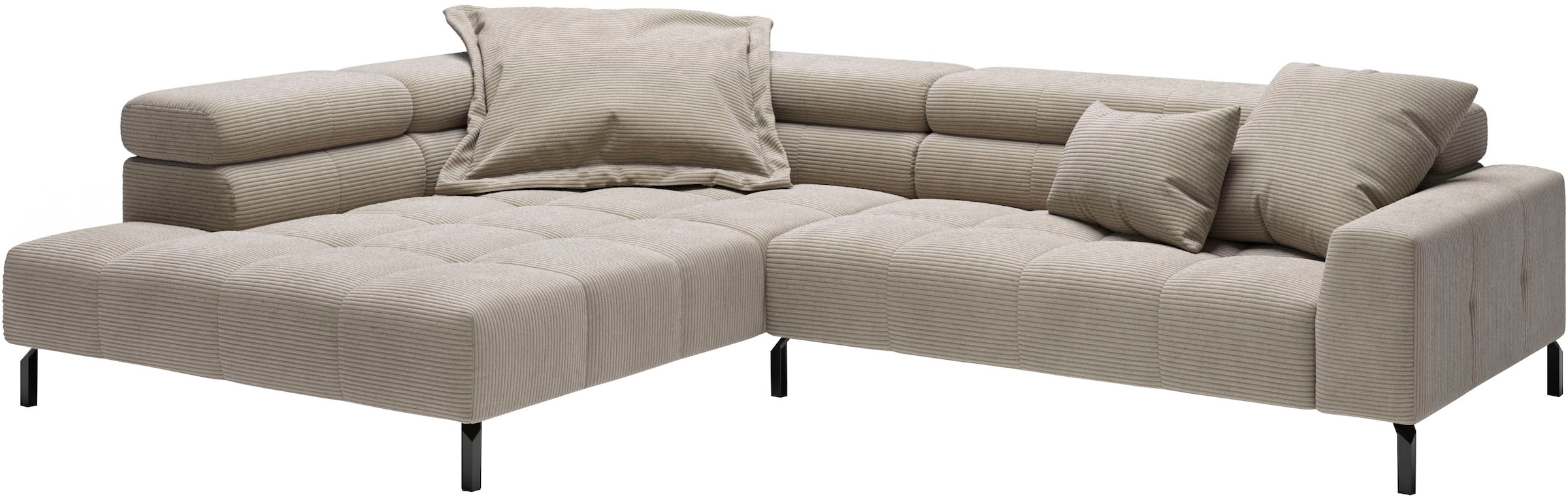 Home affaire Canapé d'angle »Claya, 311 cm breit, L-Form,  inkl. Kopfteilverstellung« sans siège électrique inclinable