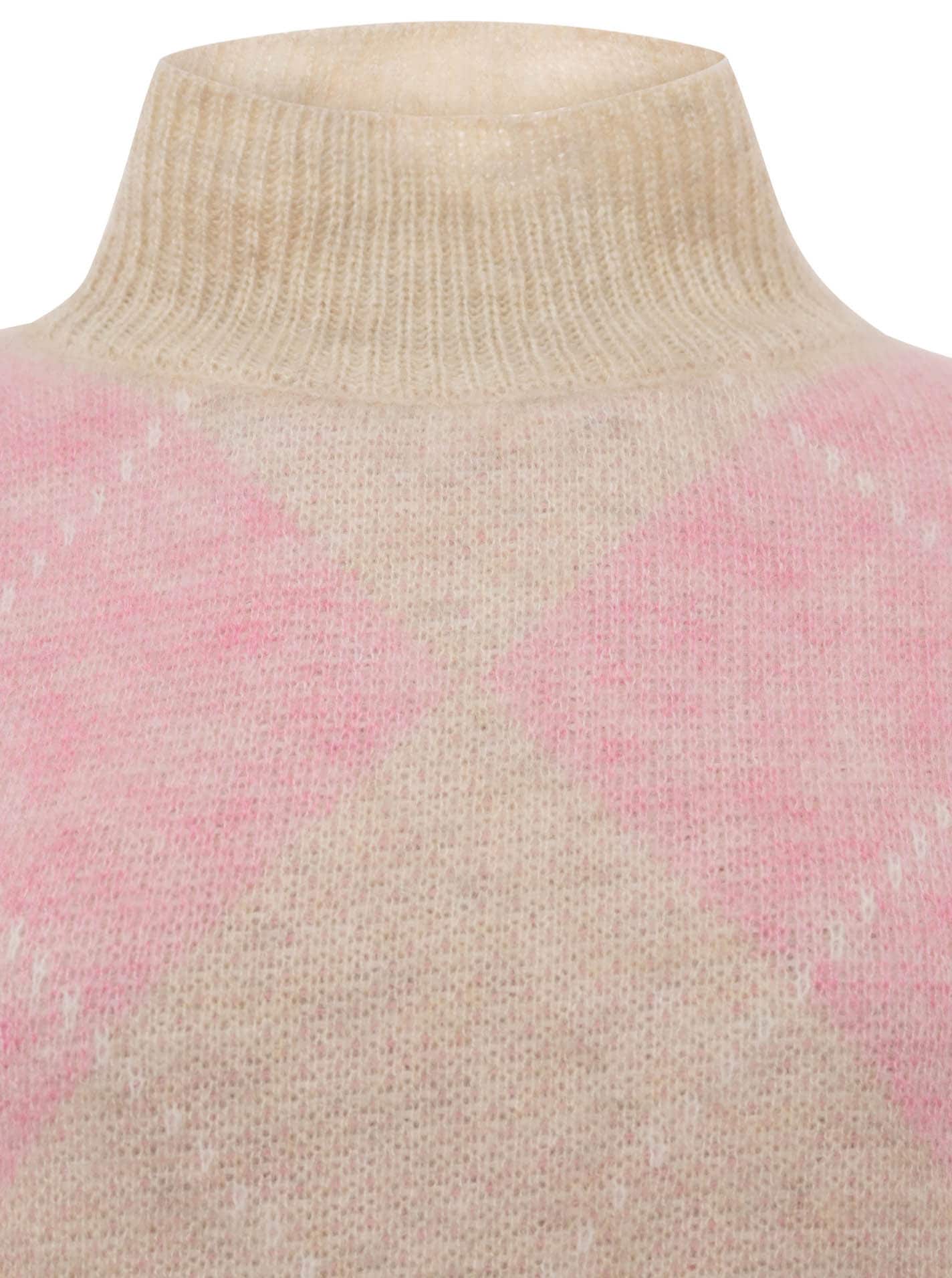 Zwillingsherz Rollkragenpullover »"Argyle"« grosses Rautenmuster, hoher Kragen, Strick, One Size