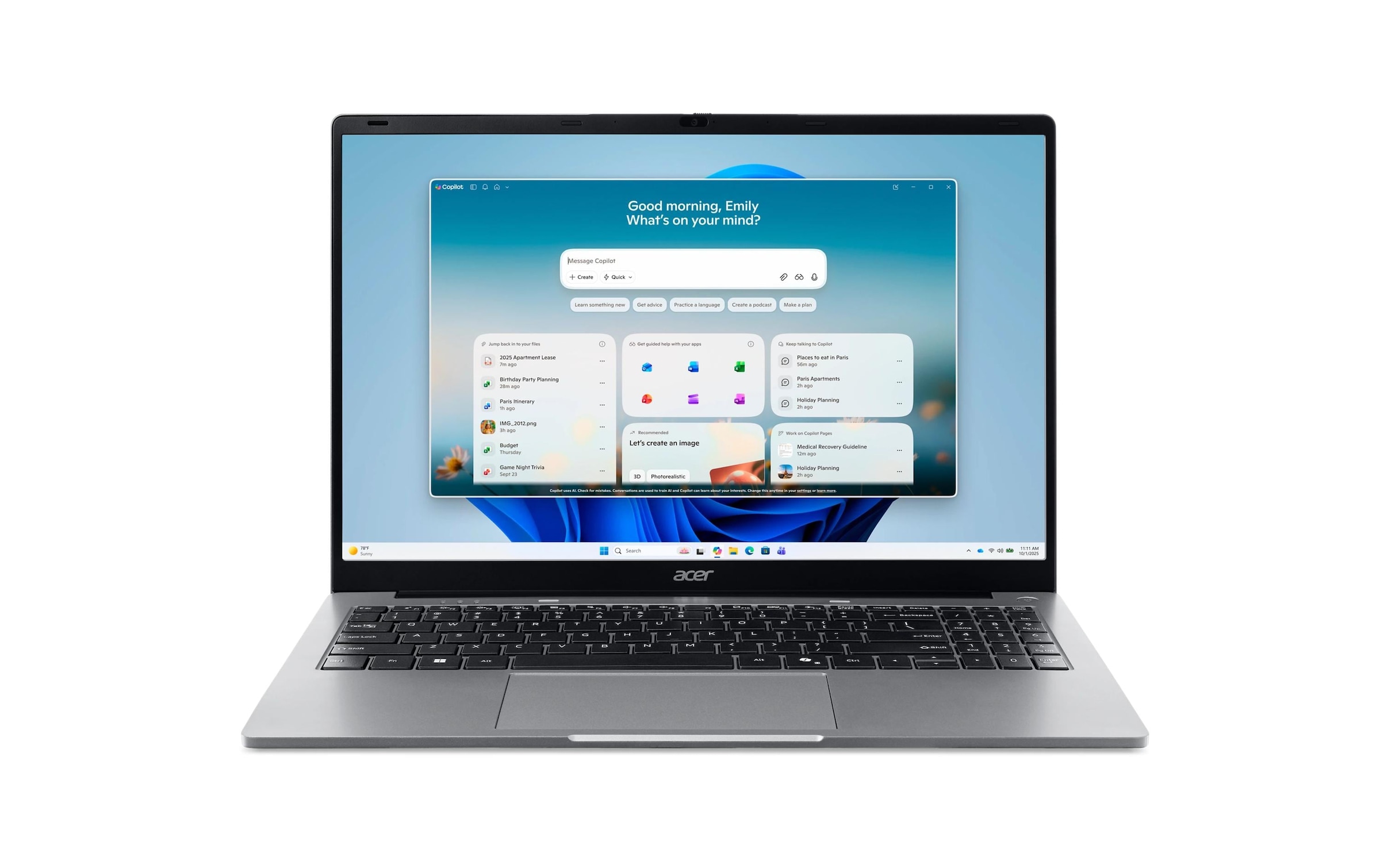 Acer Notebook »Aspire Lite AL15-47P-R325« / 15,6 ″ AMD Ryzen 3