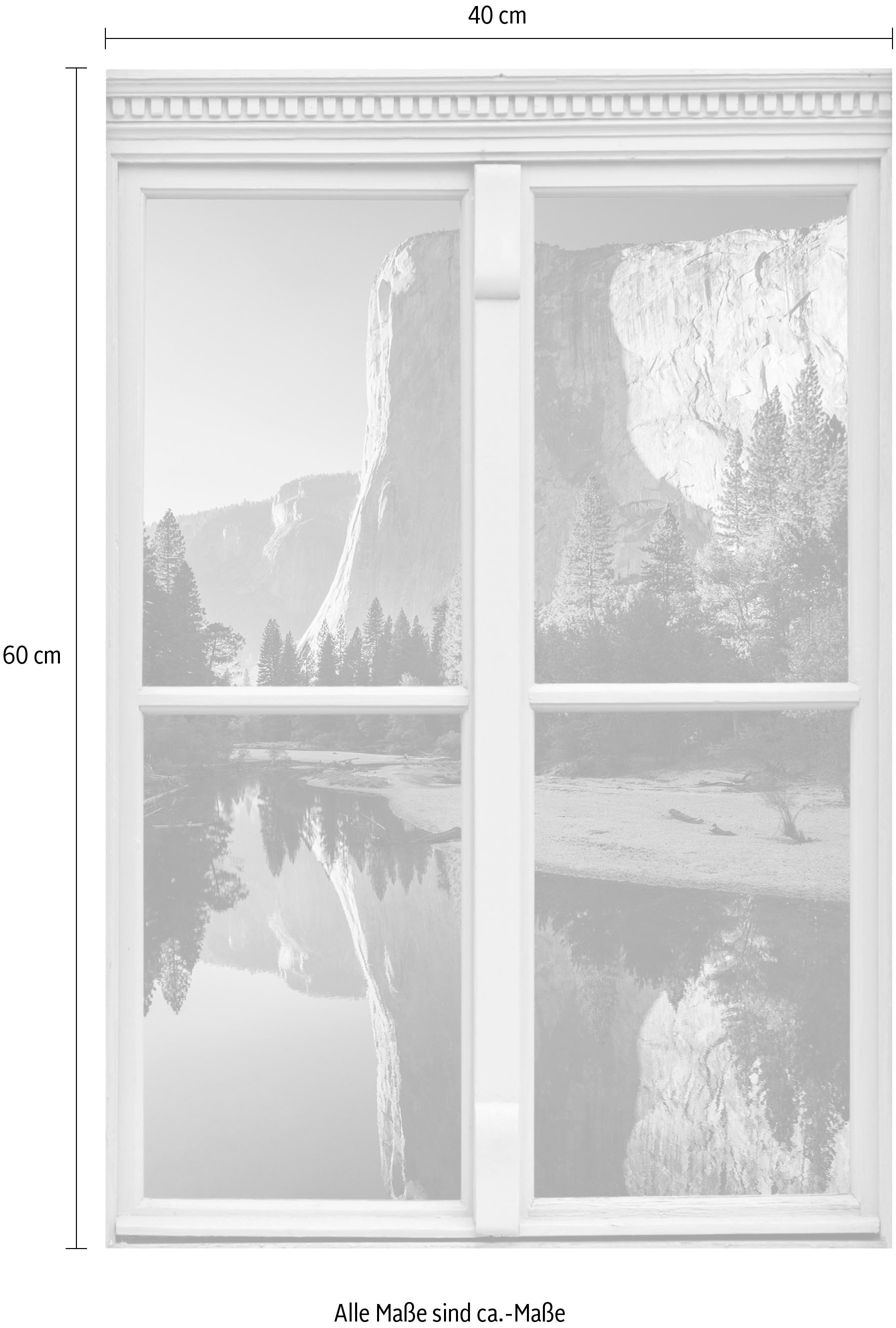 queence Wandsticker »Felswand« Wandsticker, Wandbild, selbstklebend, 3D, Fenster