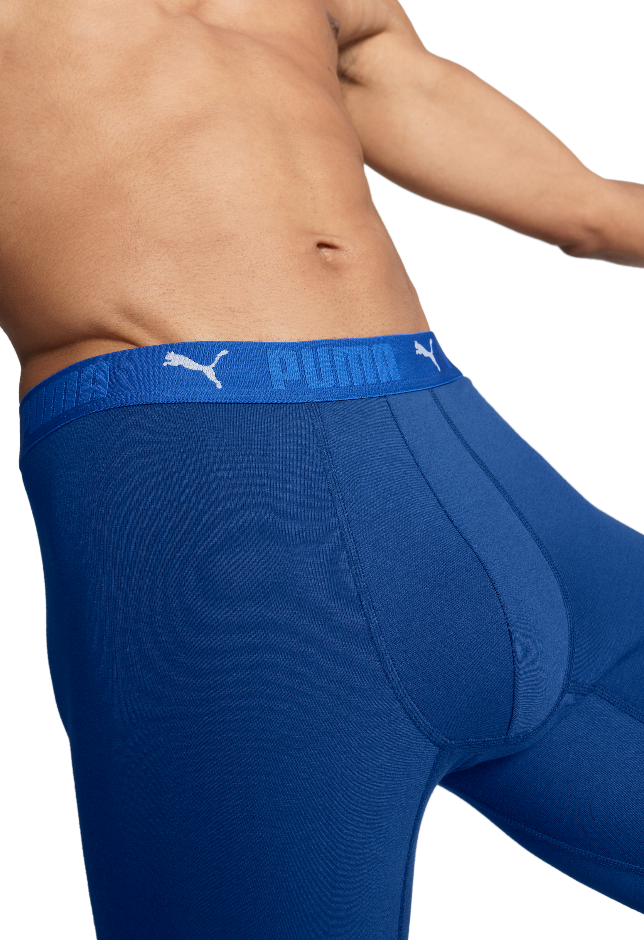 PUMA Boxers »PUMA MEN SPORT COTTON LONG BOXERS 2P« Packung, 2er Pack,  mit Markenschriftzug im Bund