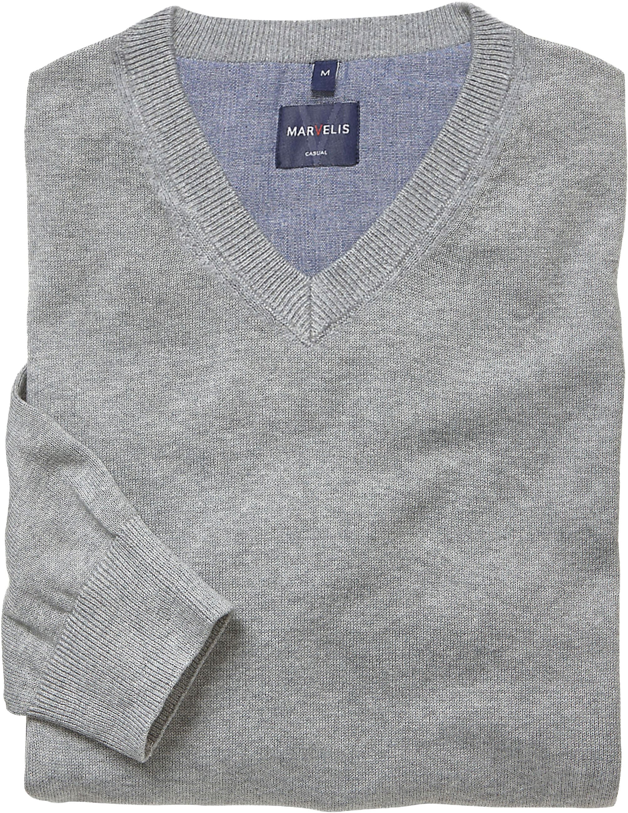 MARVELIS Strickpullover V-Ausschnitt, regular fit, Baumwolle