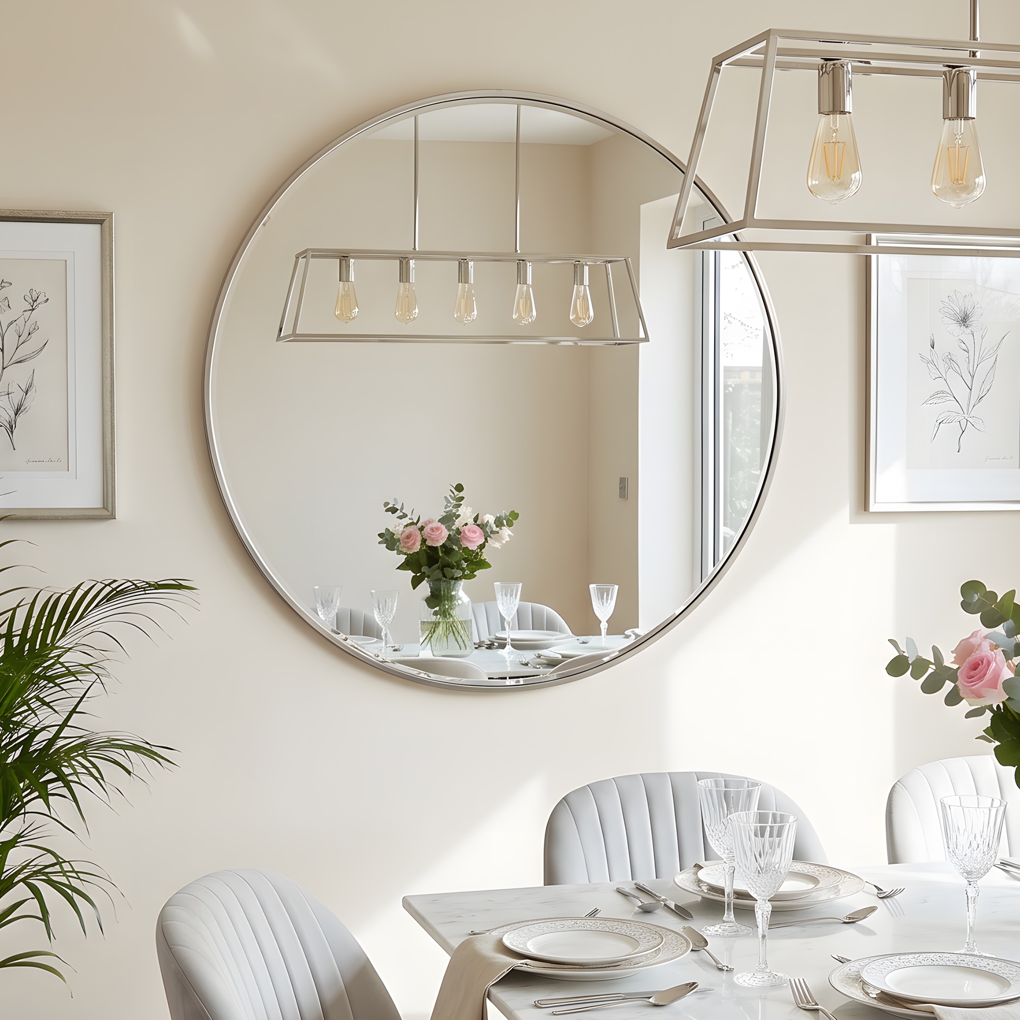 GOODproduct Miroir »Wandspiegel Addrik, wahlweise in 2 Grössen 60x60cm oder 80x80cm« forme ronde, en plusieurs couleurs