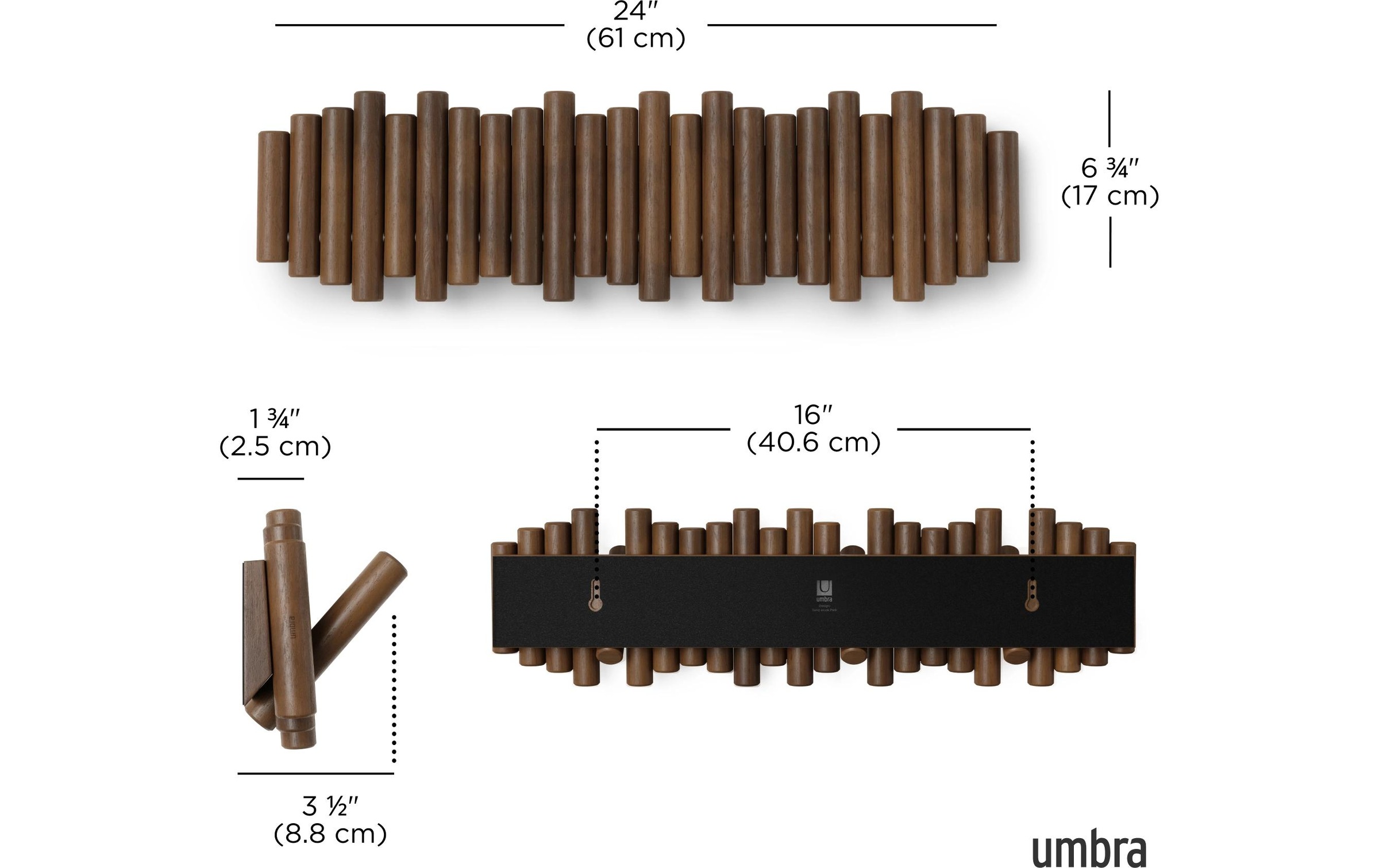 Umbra Wandgarderobe »Picket Garderobeleiste 61 cm x 17 cm«