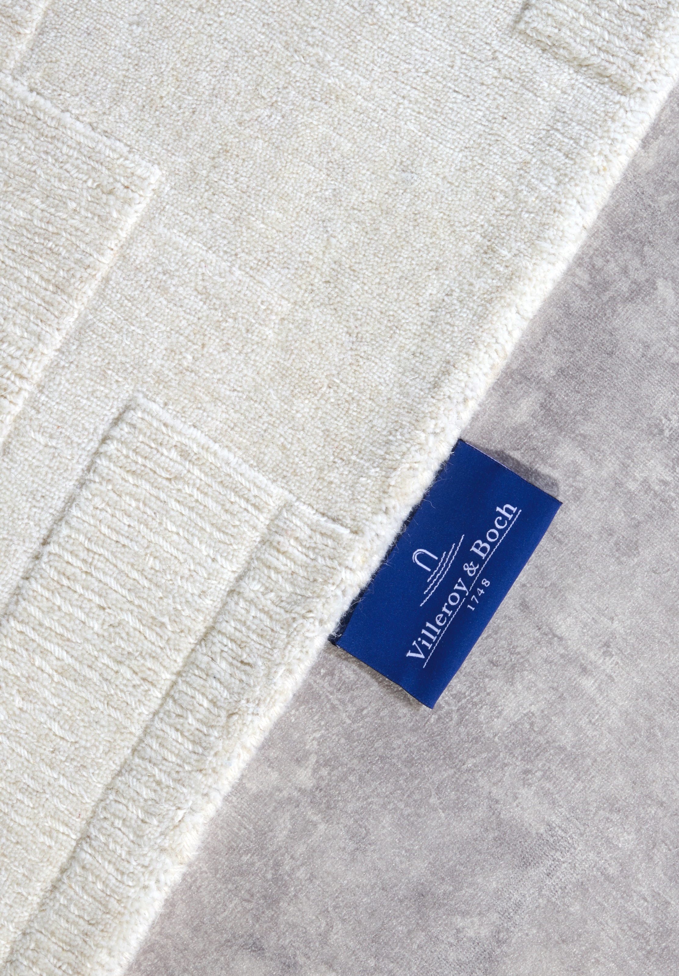 Villeroy & Boch Tapis en laine »Wilhelmine« Rectangulaire 10 mm Höhe Coureur, tissé main, laine, naturel, salon, géométrie, bohème