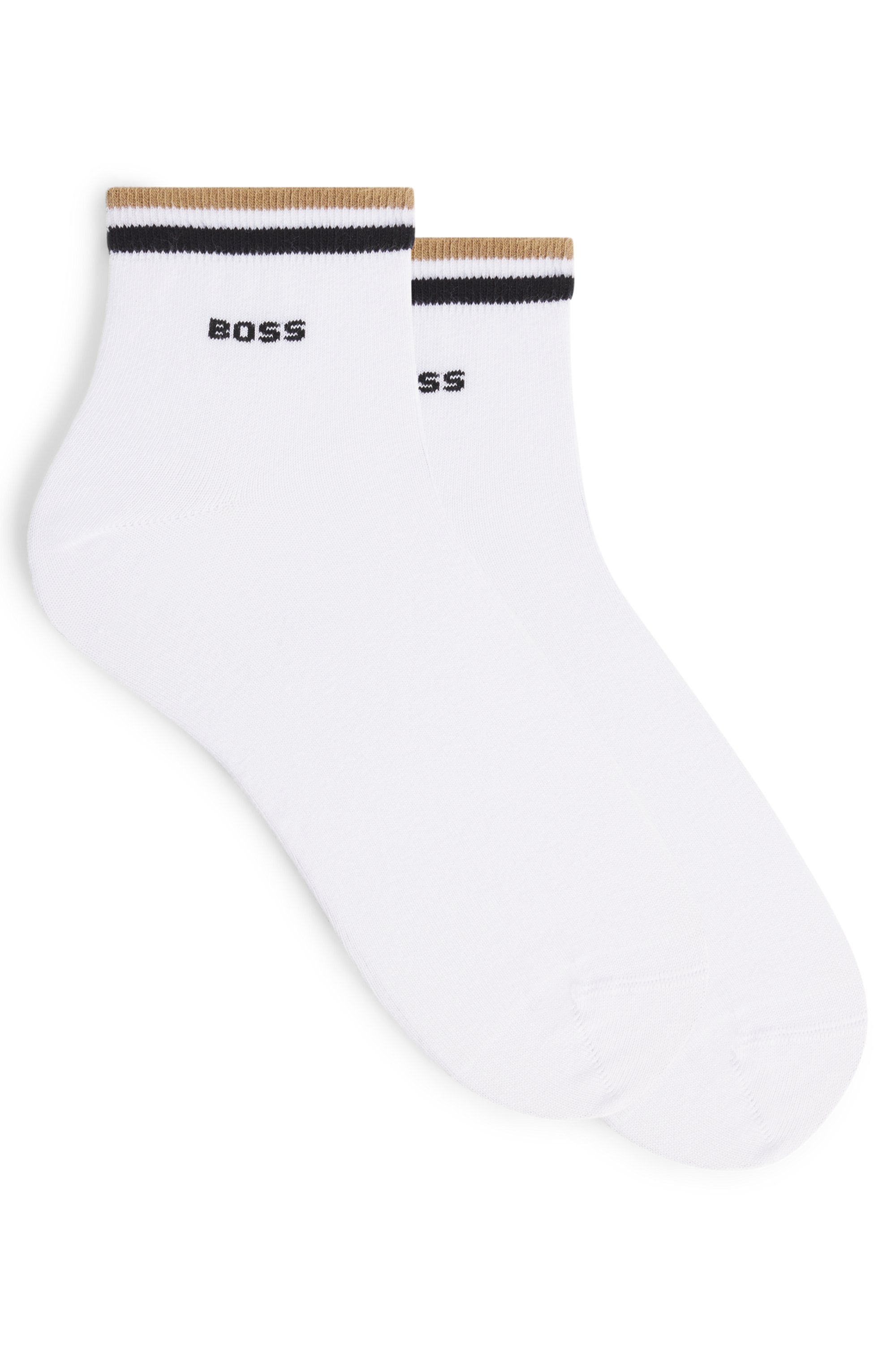 BOSS Freizeitsocken »2P SH Stripe CC« Packung, 2er, 2 Stk. tlg. mit BOSS Schriftzug