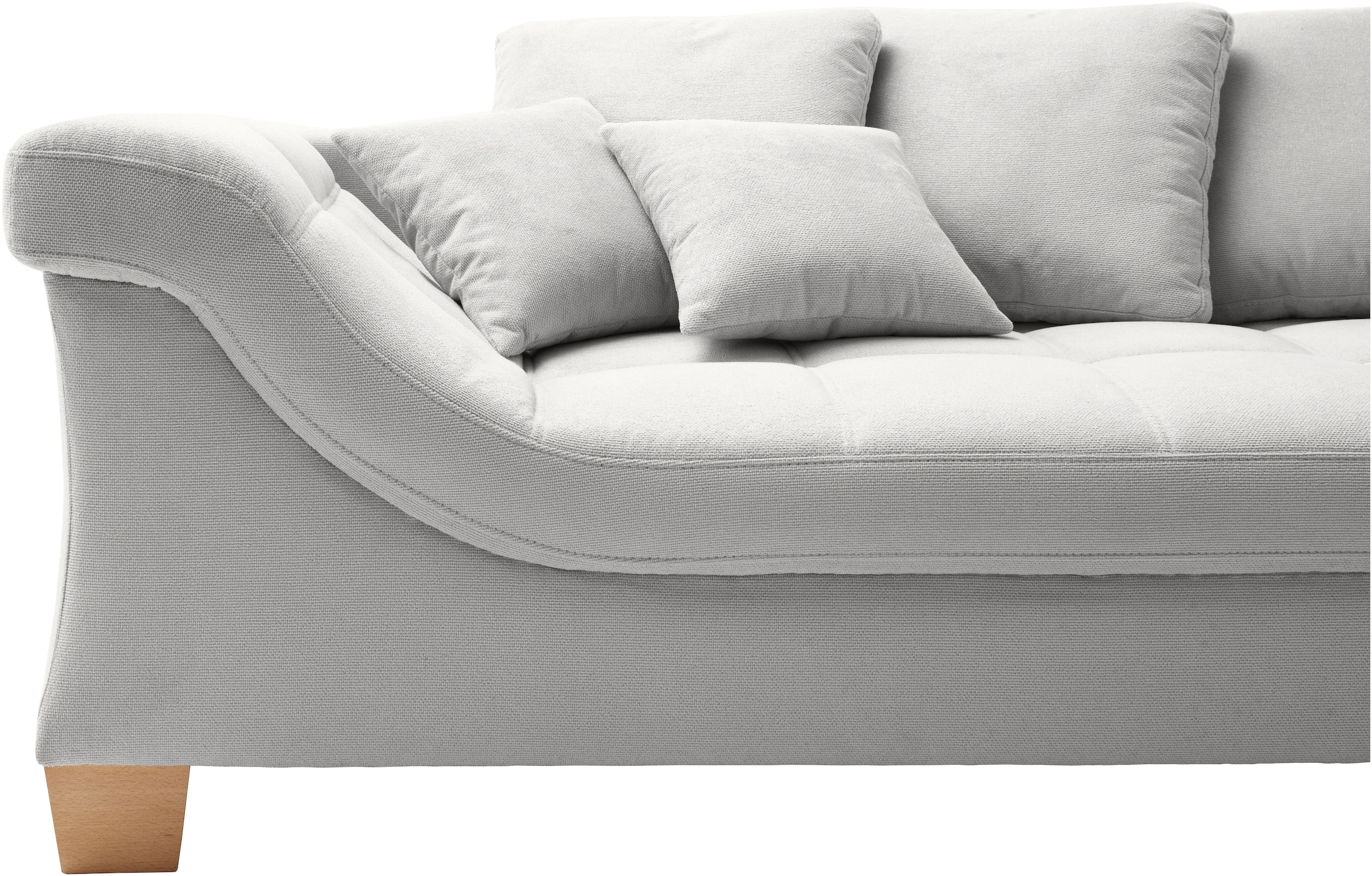 Mr. Couch Canapé d'angle »Bologna, L-Form, mit Holzfüssen« wahlweise mit Kaltschaum