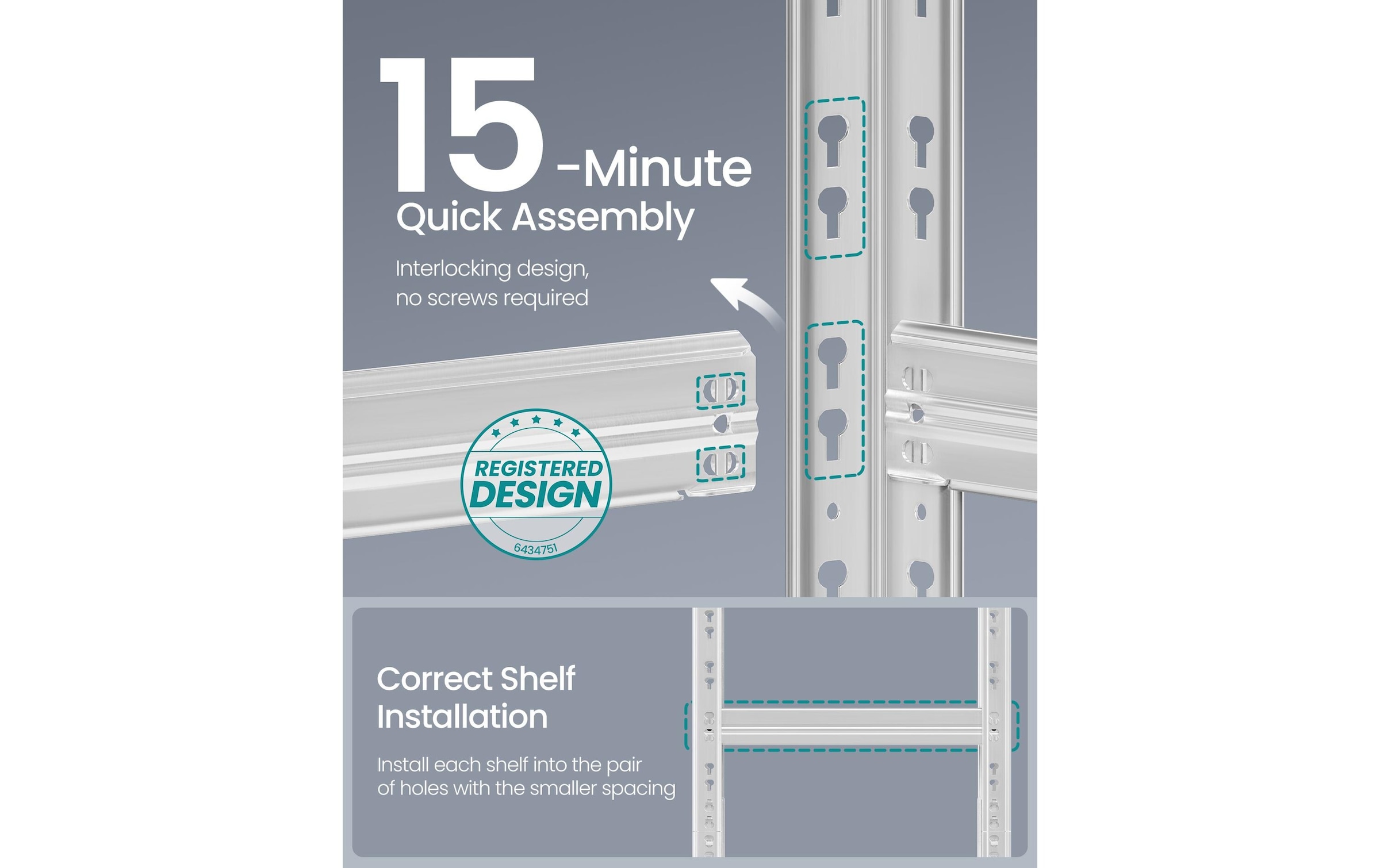 SONGMICS Schwerlastregal »Heavy-Duty Storage Shelves« Schwerlastregal-Set mit verstellbaren Böden und hoher Tragkraft
