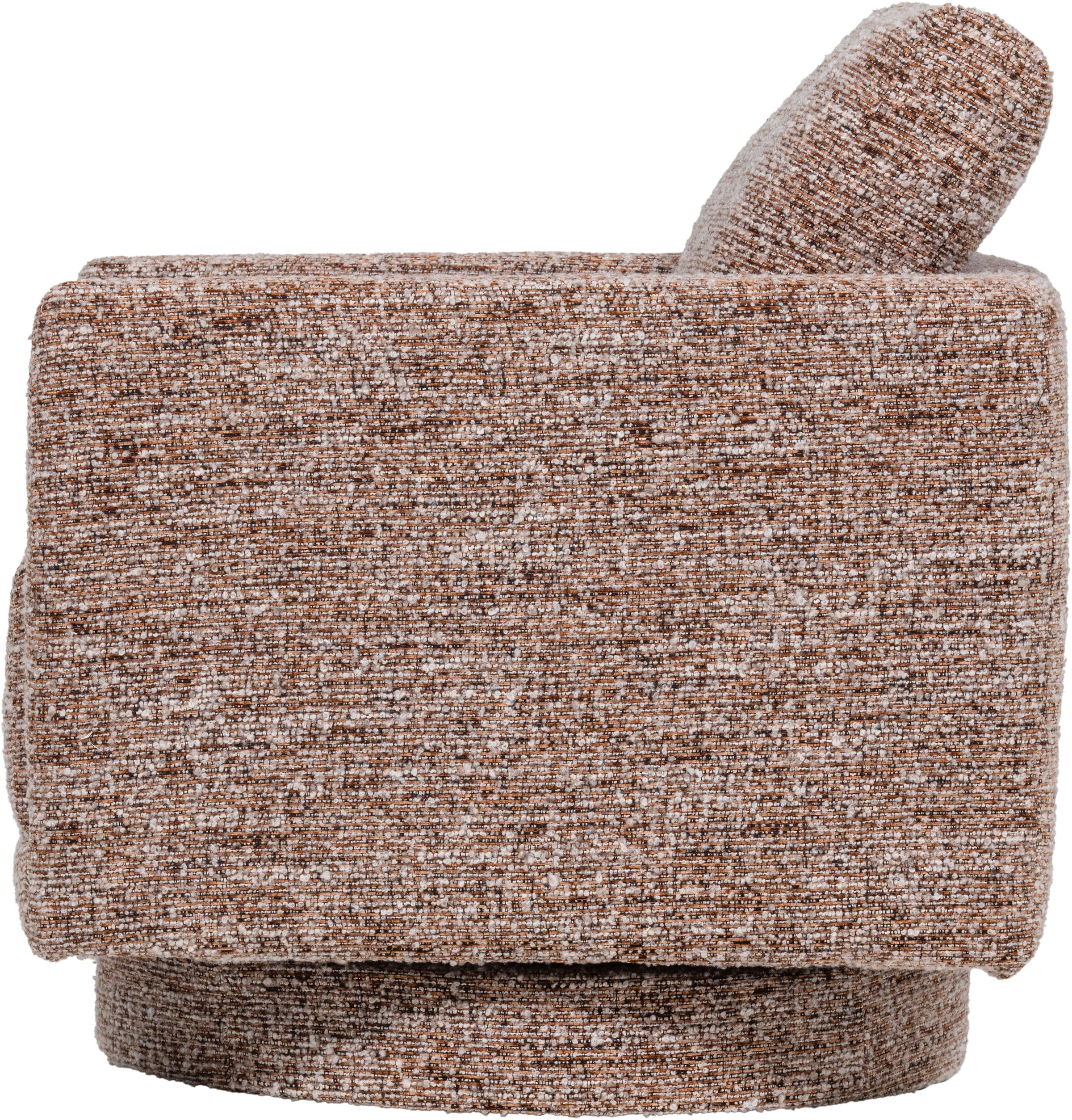 WOOOD Fauteuil pivotant »Oska mit Sizz-Melange-Bezug und Drehmechanismus B 78 x T 79 x H 64 cm« Capacité de charge 130 kg, haute résistance à l'usure, accoudoirs intégrés